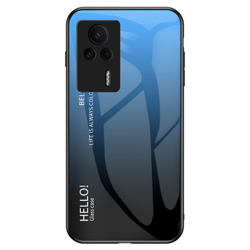 

Temperiertes Glas+pc+tpu-telefongehäuse Für Xiaomi Redmi K60E 5G, Gradientenfarbe Anti-drop-abdeckung - Gradientenblau Schwarz, Xiaomi Redmi K60E 5G
