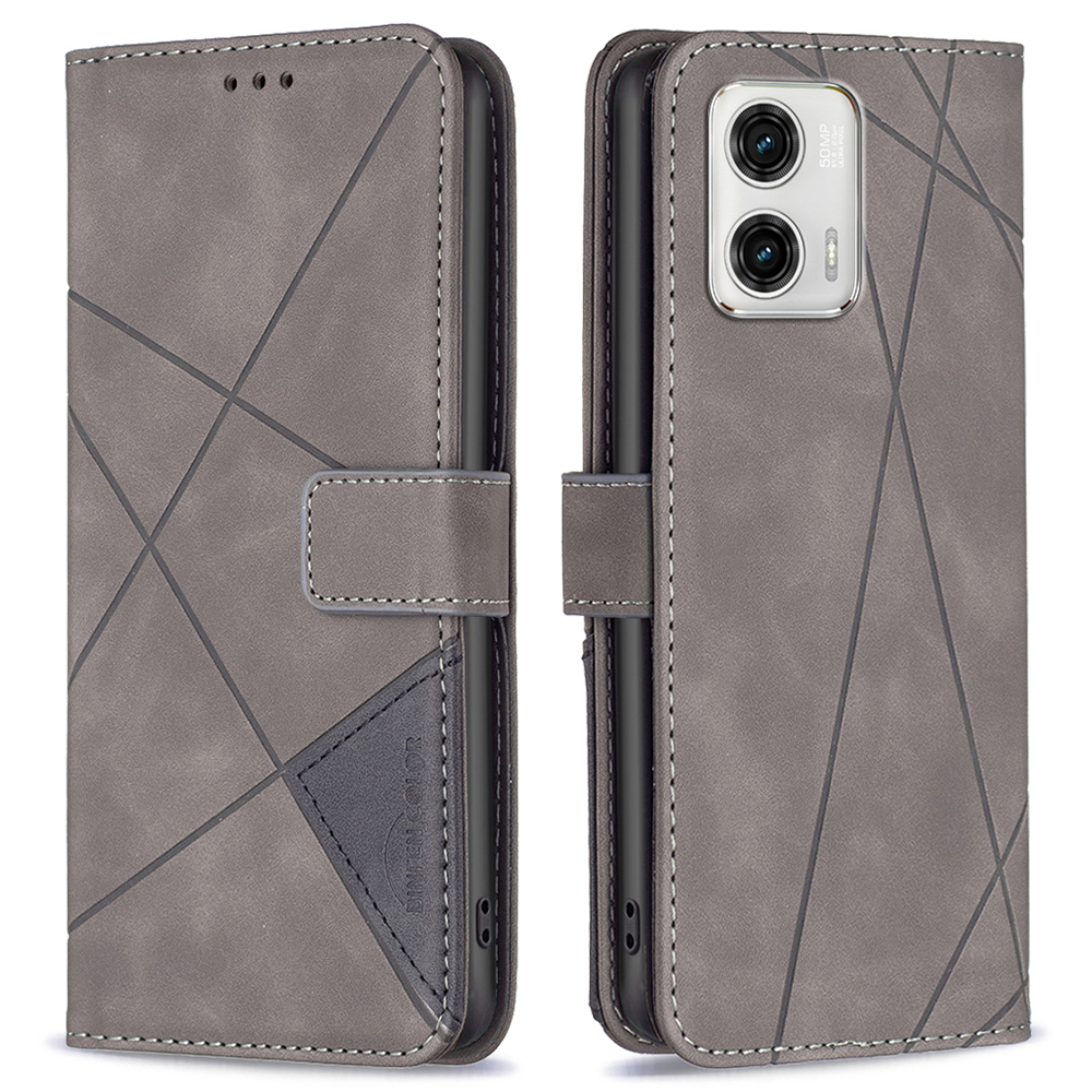 

Binfen Color Flip Leder-telefonhülle Für Motorola Moto G73 5G BF Imprinzipiertes Muster Serie-2 Style 05 Anti-fall-telefonabdeckungsbrieftasche - Grau, Motorola Moto G73 5G