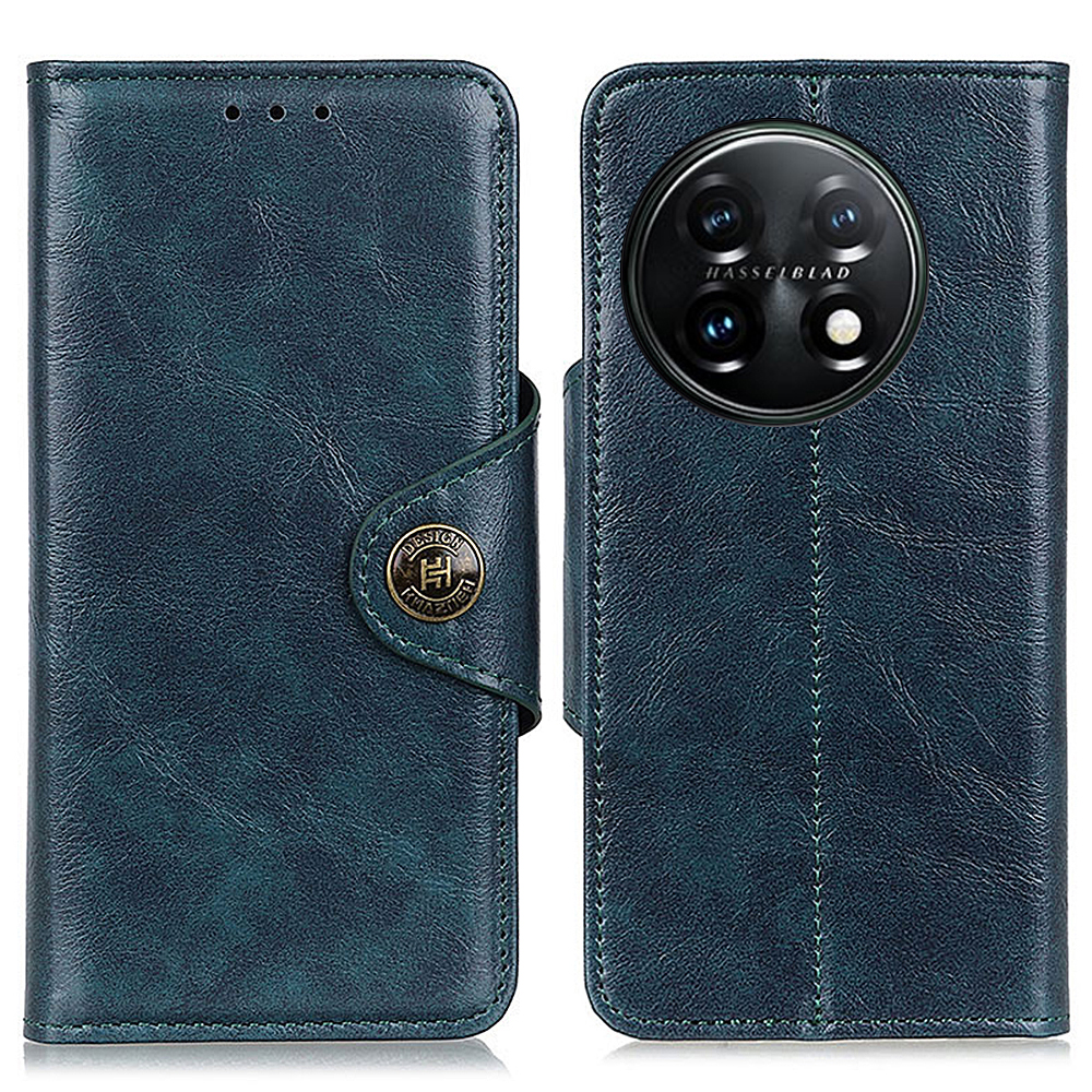 

Khazhen Für OnePlus 11 5G Flip Phone Deckung Strukturierter PU Leder Brieftasche Schockdicht - Blau, OnePlus 11 5G