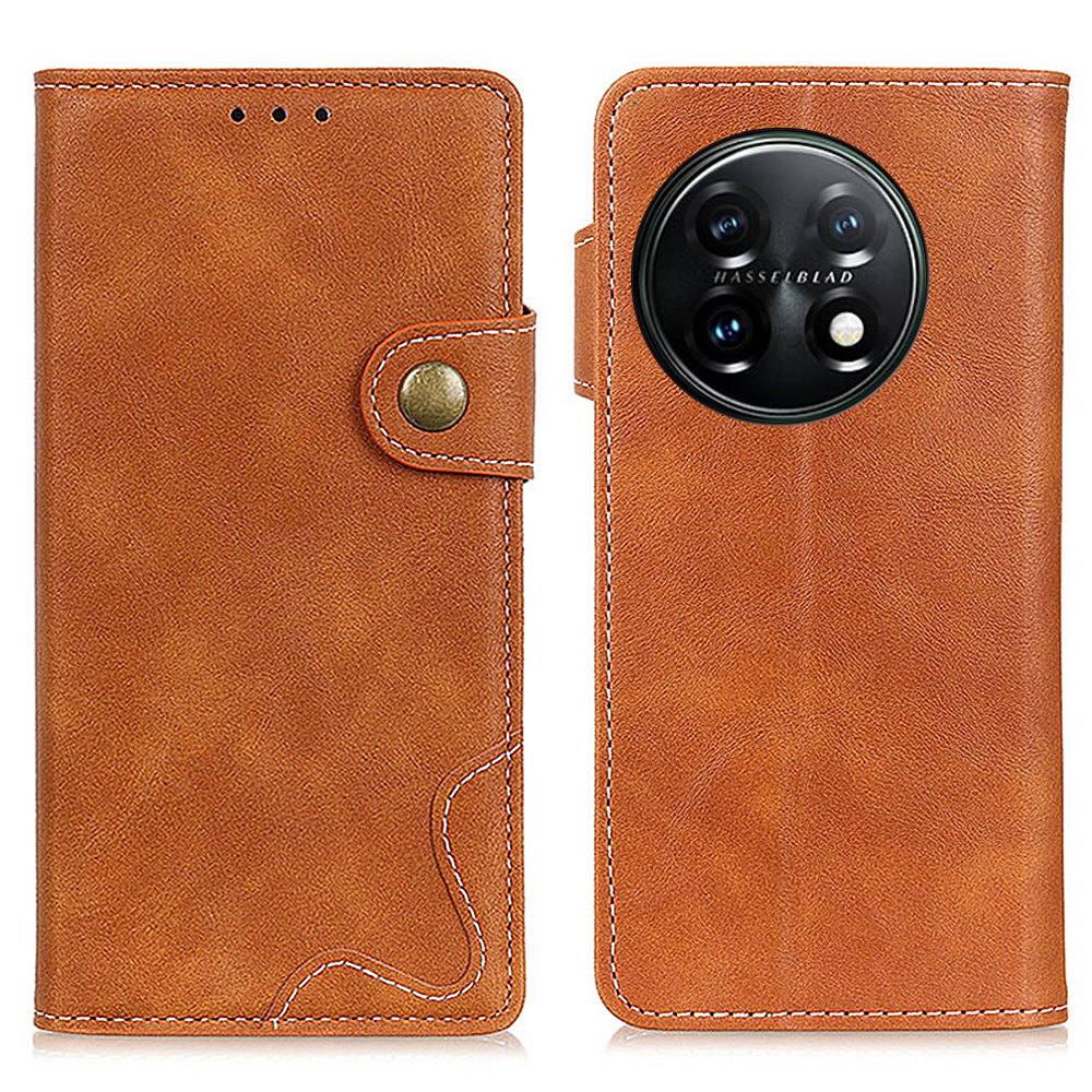 

Für OnePlus 11 5G S-förmige Textur-telefon-hülle Wallet Wallet Schutzhandy Flip-abdeckung - Braun, OnePlus 11 5G