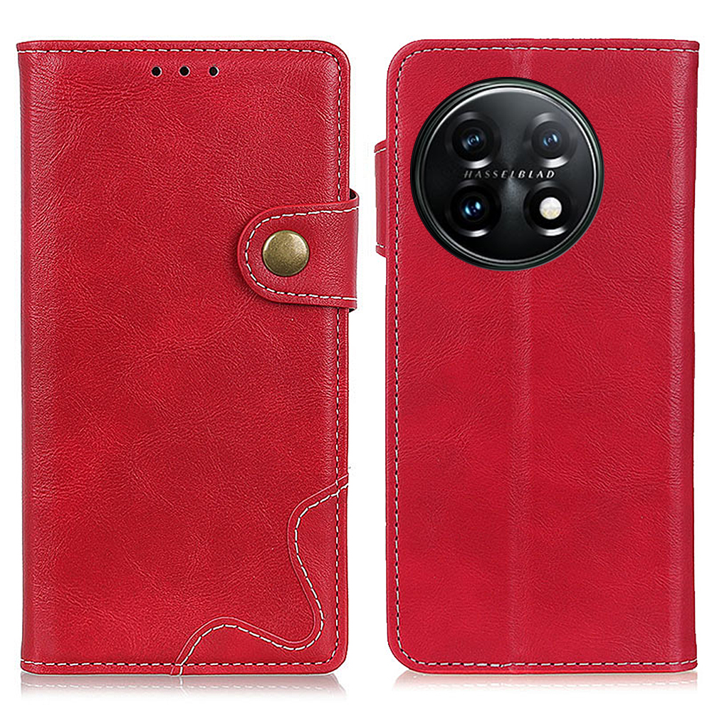 

Für OnePlus 11 5G S-förmige Textur-telefon-hülle Wallet Wallet Schutzhandy Flip-abdeckung - Rot, OnePlus 11 5G