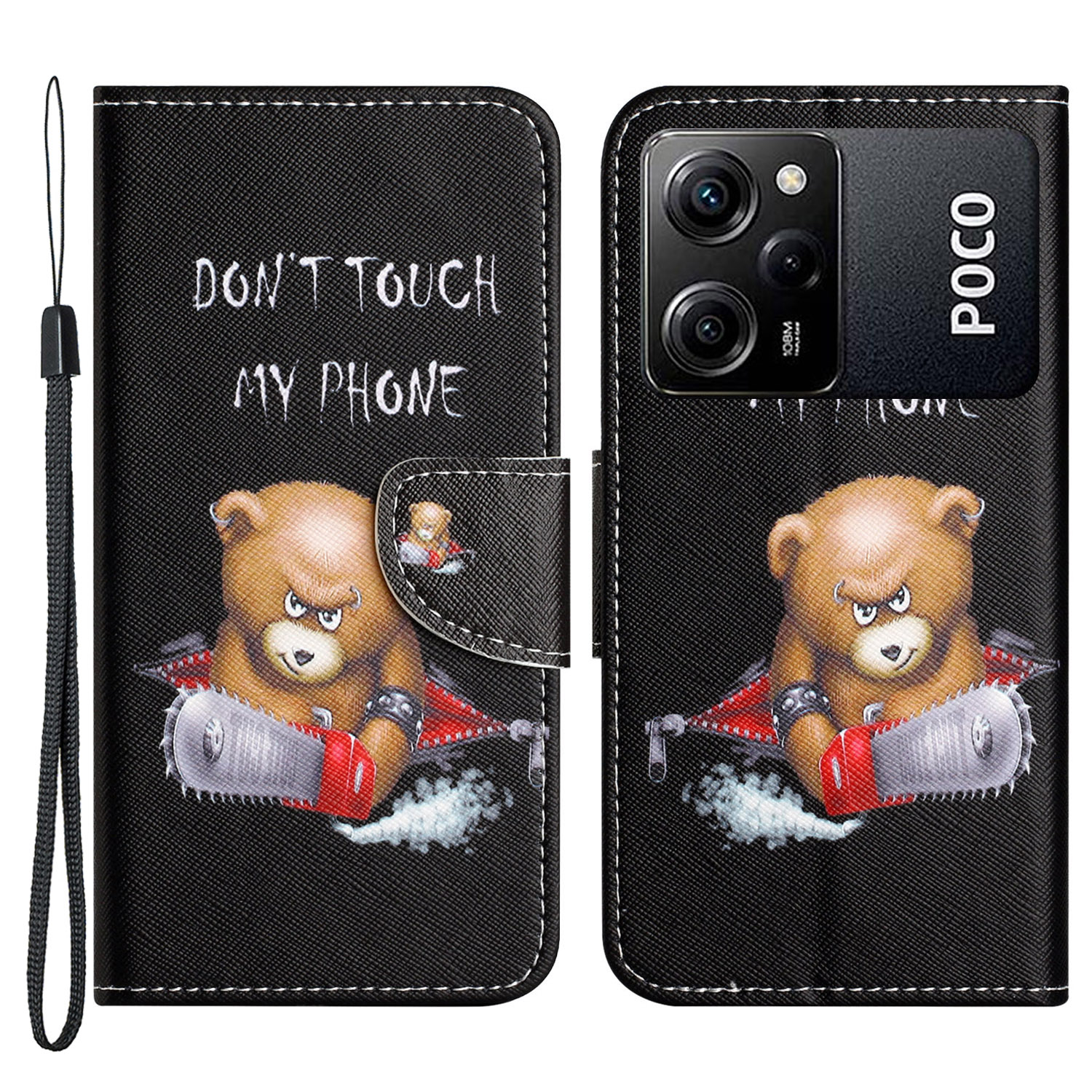 

Für Xiaomi Poco X5 Pro 5g / Redmi Note 12 Pro Speed ​​5g Lederständer Brieftasche Phone Hülle Muster Druckkreuz Textur Schutzabdeckung - Tragen, Xiaomi Poco X5 Pro 5G