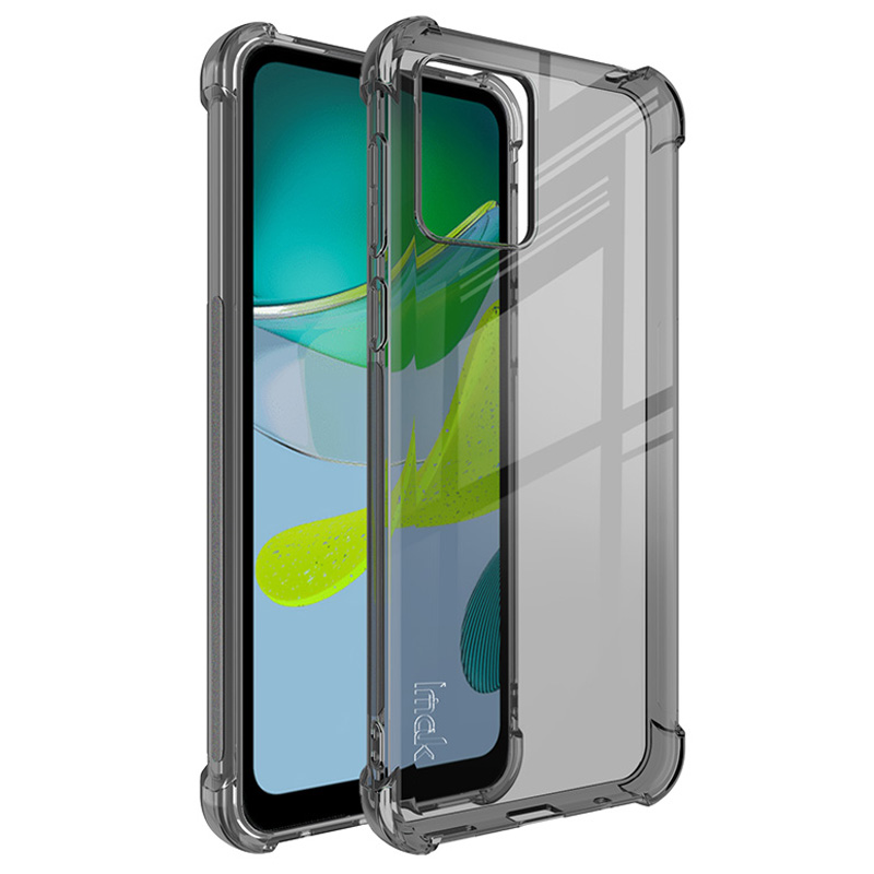 

IMAK Für Motorola Moto E13 4G Clear TPU Phone Hülle Vier Eckkissen Airbag-design-schockabdeckung - Transparent Schwarz, Motorola Moto E13 4G