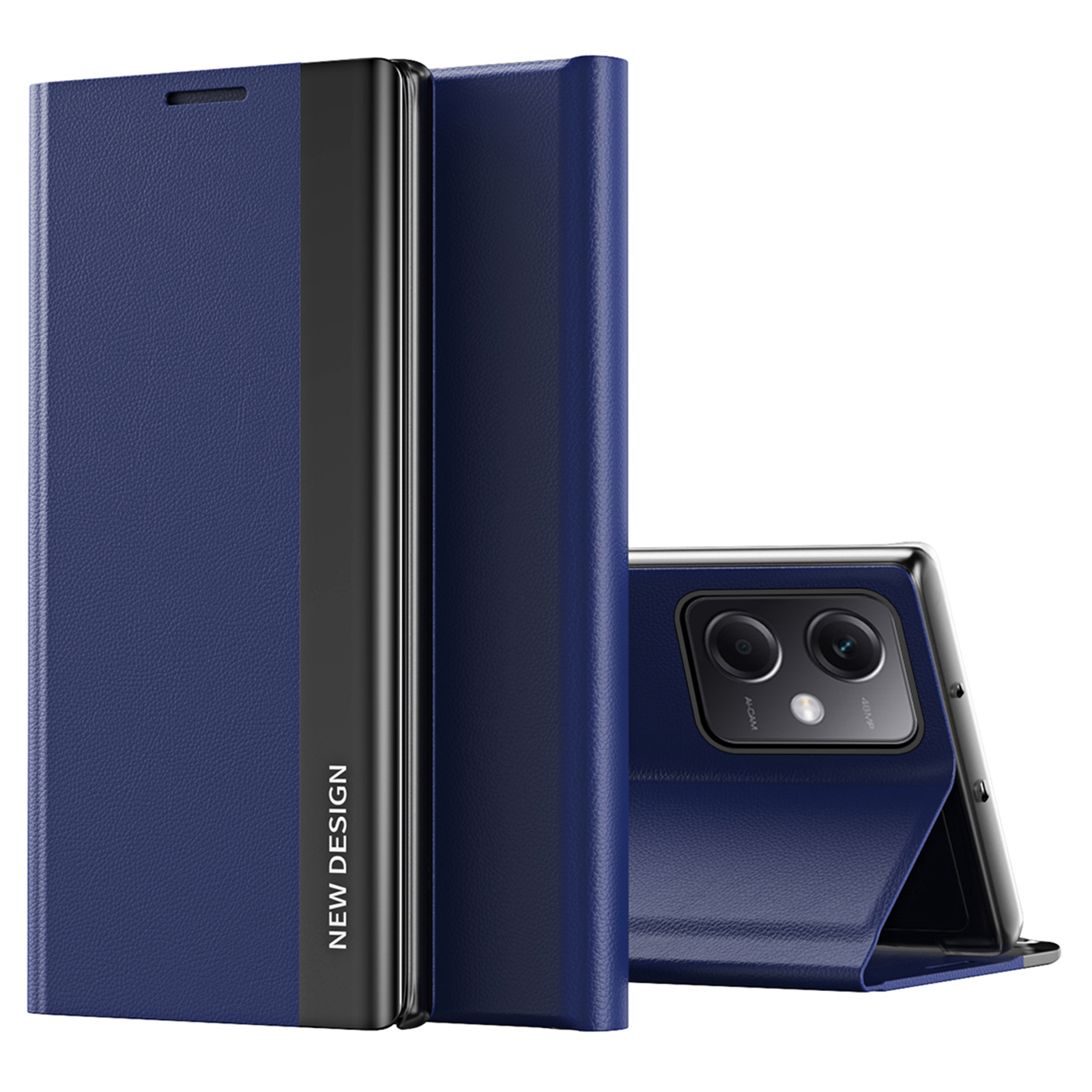 

Für Xiaomi Poco X5 Pro 5G / Redmi Note 12 Pro Speed ​​5g / Hinweis 12 Pro 5G PU Leather Stand Phone Hülle Elektroplieren Smartphone -abdeckung - Saphir, Xiaomi Redmi Note 12 Pro 5G