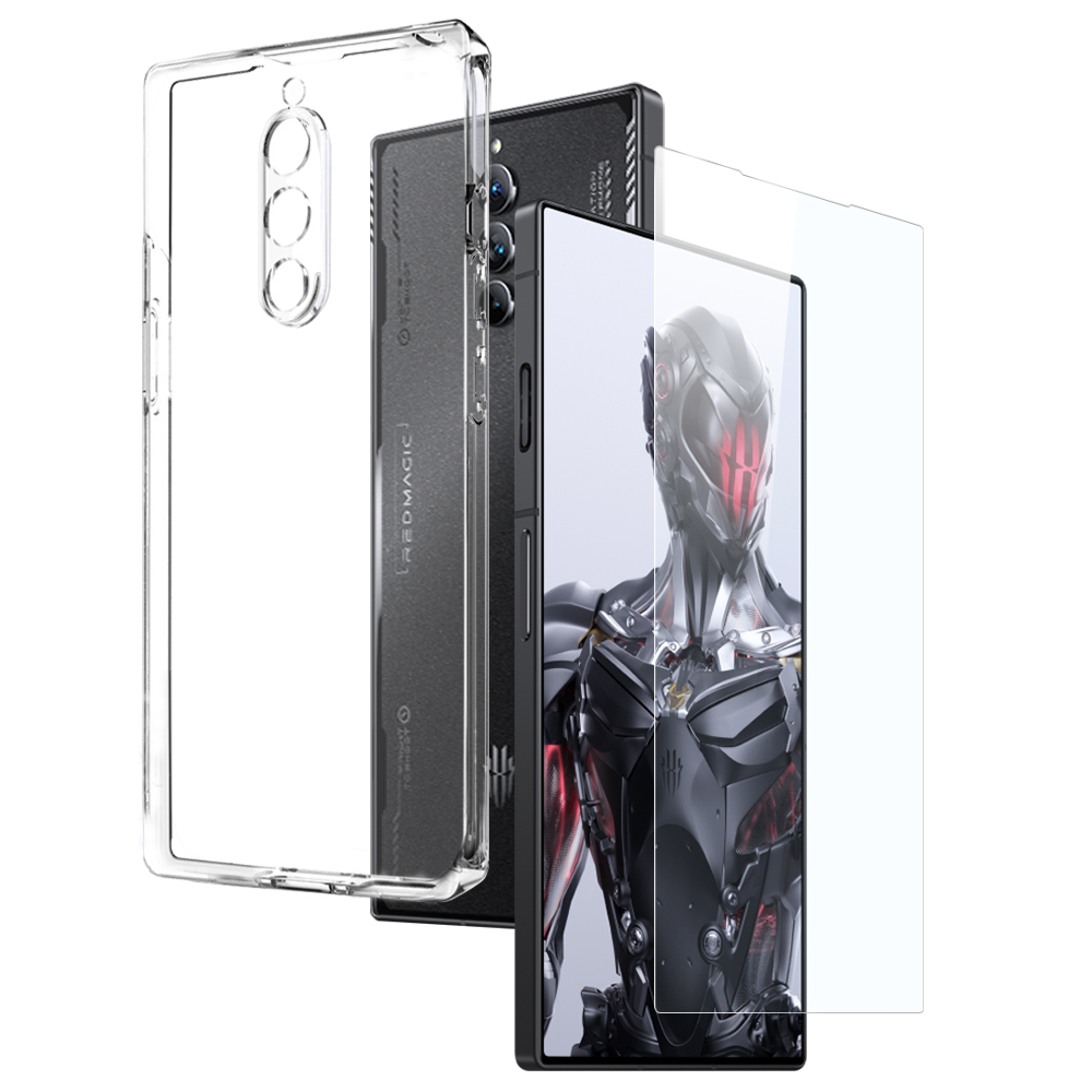 

Northjo Für Zte Nubia Red Magic 8 Pro 5g / 8 Pro + 5G TPU -telefonhülle Deckung + Temperierter Glasschriftenschutzschutz - Transparent, ZTE nubia Red Magic 8 Pro 5G