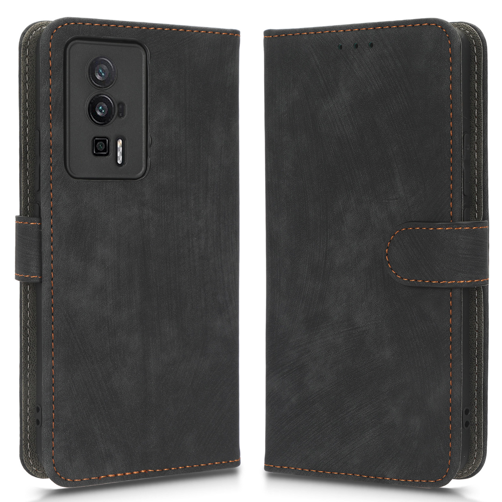 

Für Xiaomi Redmi K60 Pro 5G / K60 5G / K60 Champion Edition Leder -telefonhülle RFID Blockierende Schutzbrieftaschenabdeckung - Schwarz, Xiaomi Redmi K60 5G