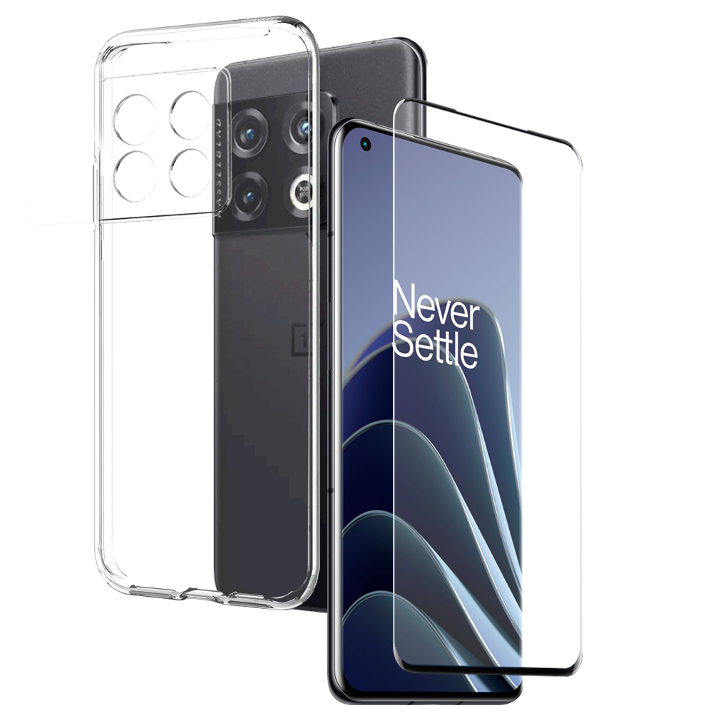 

Northjo Für OnePlus 10 Pro 5G Telefon TPU -hülle Schutzabdeckung + Temperierter Glasschildschirmschutzschutz - Transparent, OnePlus 10 Pro 5G