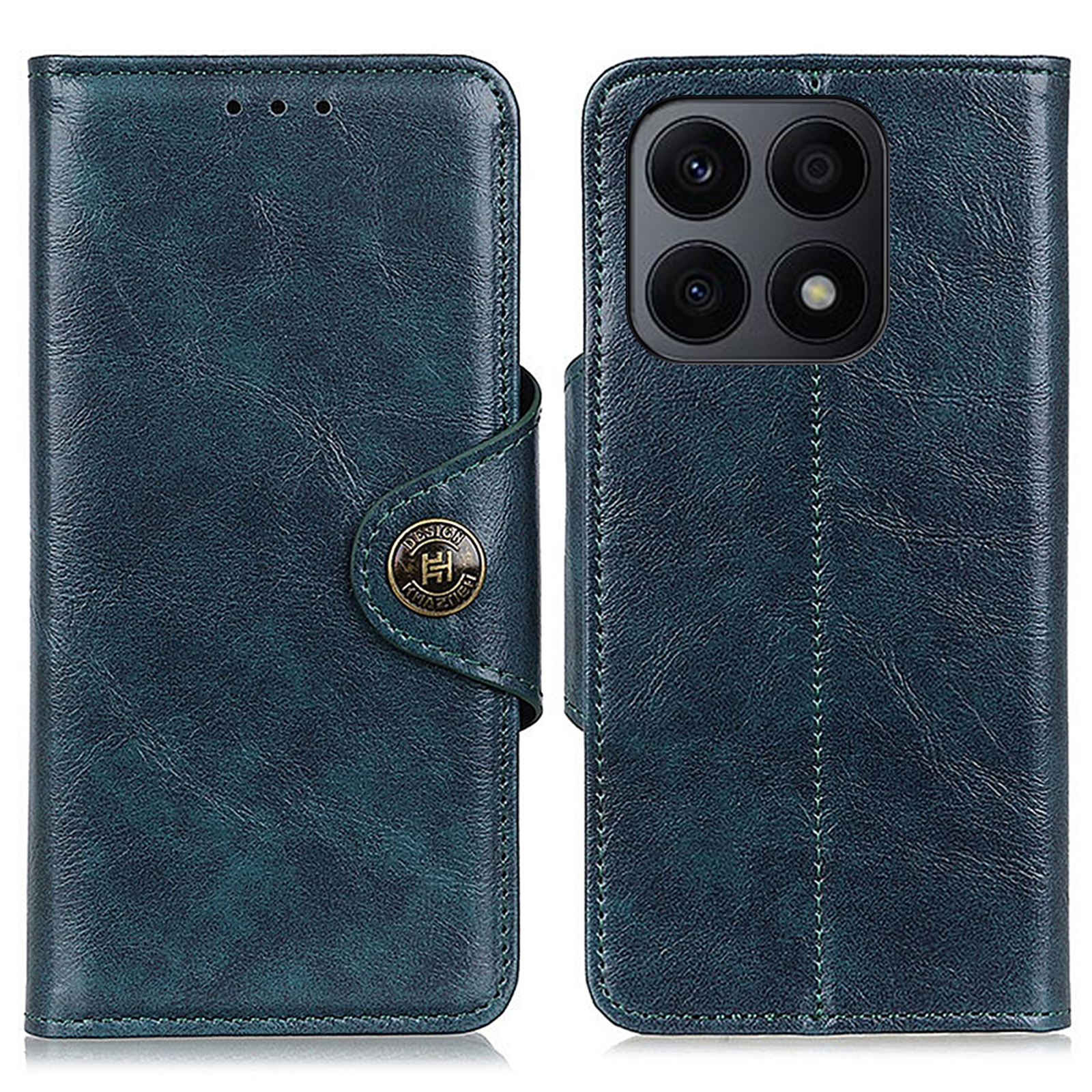 

Khazhen Für Ehren X8a 4G PU Leder Hülle Wallet Design Strukturierter Standschutzabdeckung - Blau, Honor X8a 4G