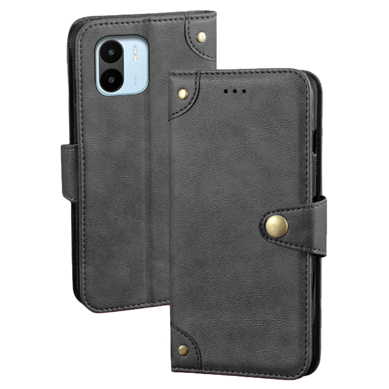 

IDEWEI -schutzhülle Für Xiaomi Redmi A2, Flip Leder -brieftaschen -handy -ständerabdeckung - Schwarz, Xiaomi Redmi A2 4G