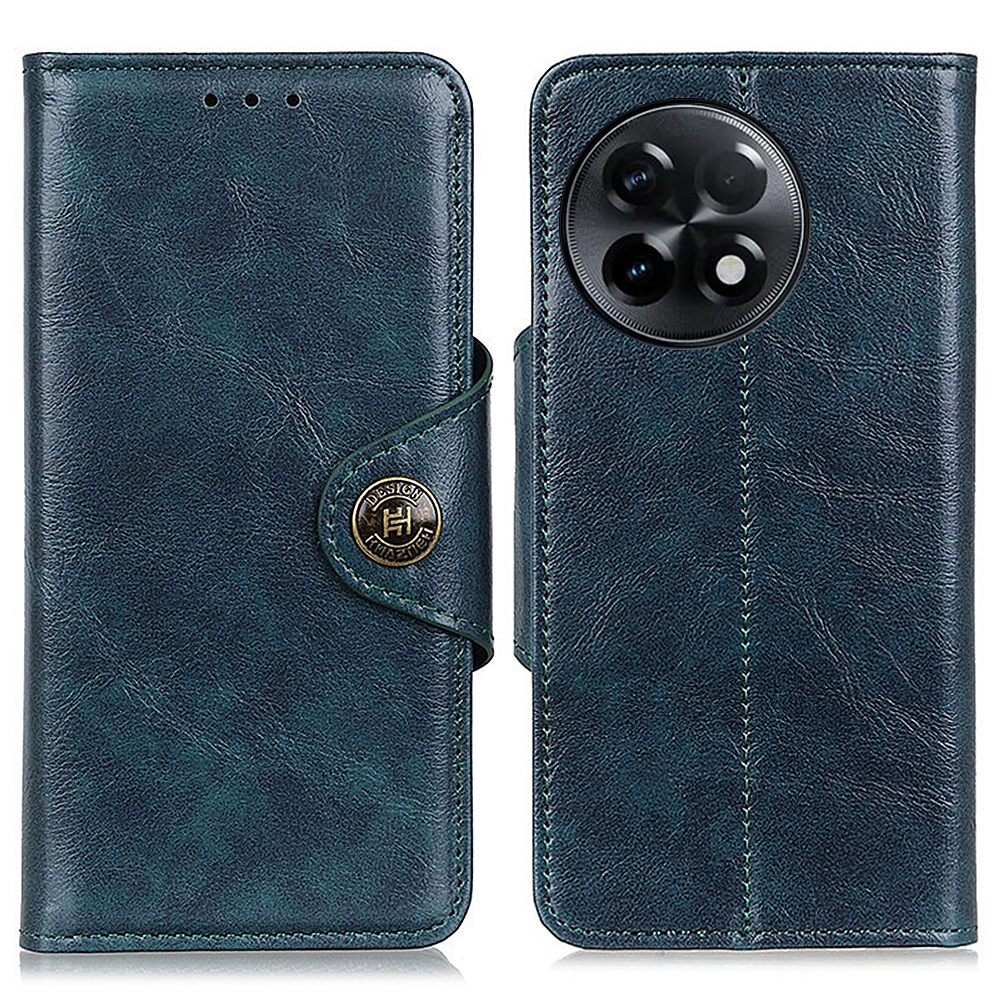 

Khazhen Telefonkoffer Für OnePlus Ace 2 5g, PU Leder Brieftasche Strukturierte Standschutz Telefonabdeckung - Blau, OnePlus Ace 2 5G