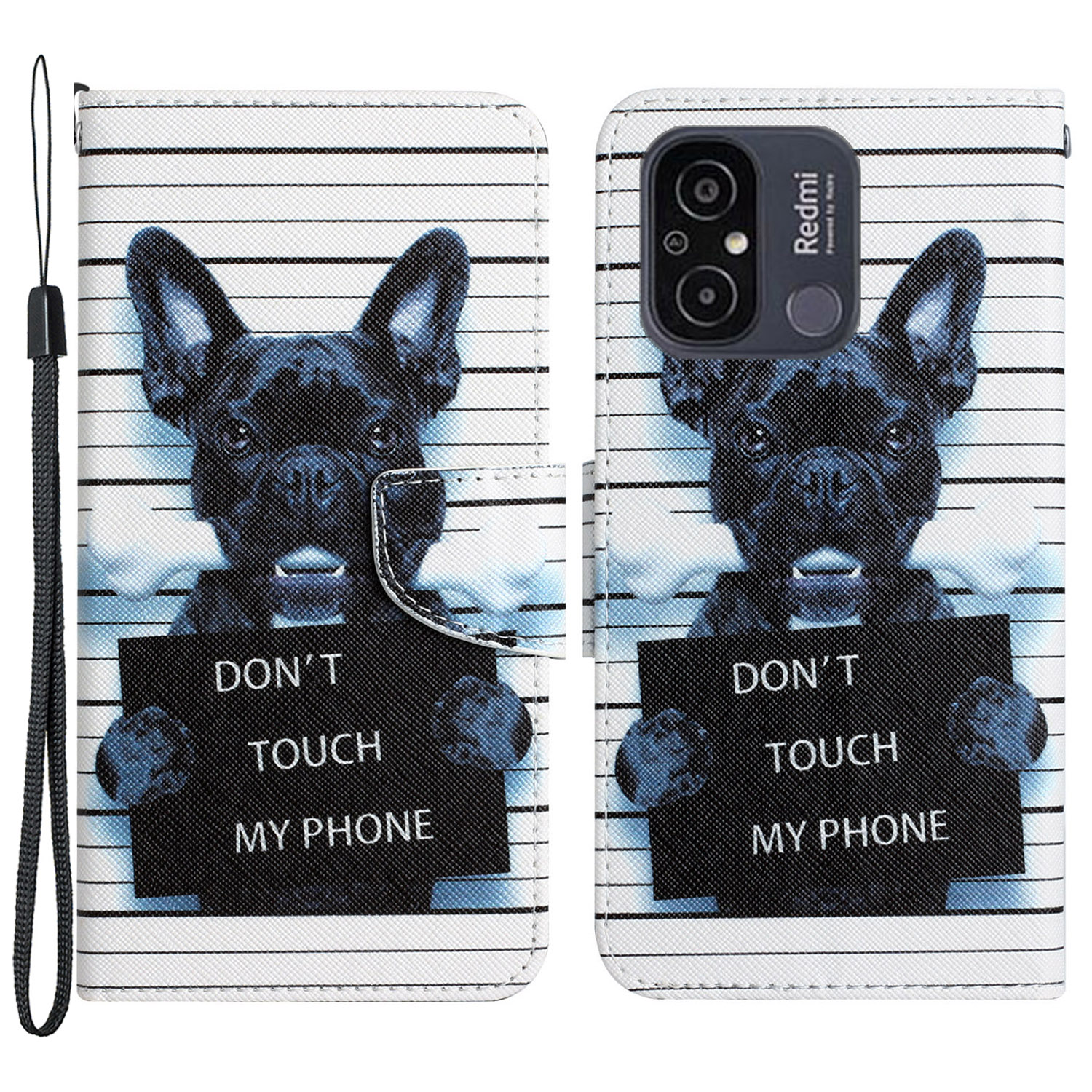 

Für Xiaomi Redmi 12C 4G PU Leder -deckungsmuster Druckbrieftasche Flip Telefon Hülle - Hund, Xiaomi Redmi 12C 4G
