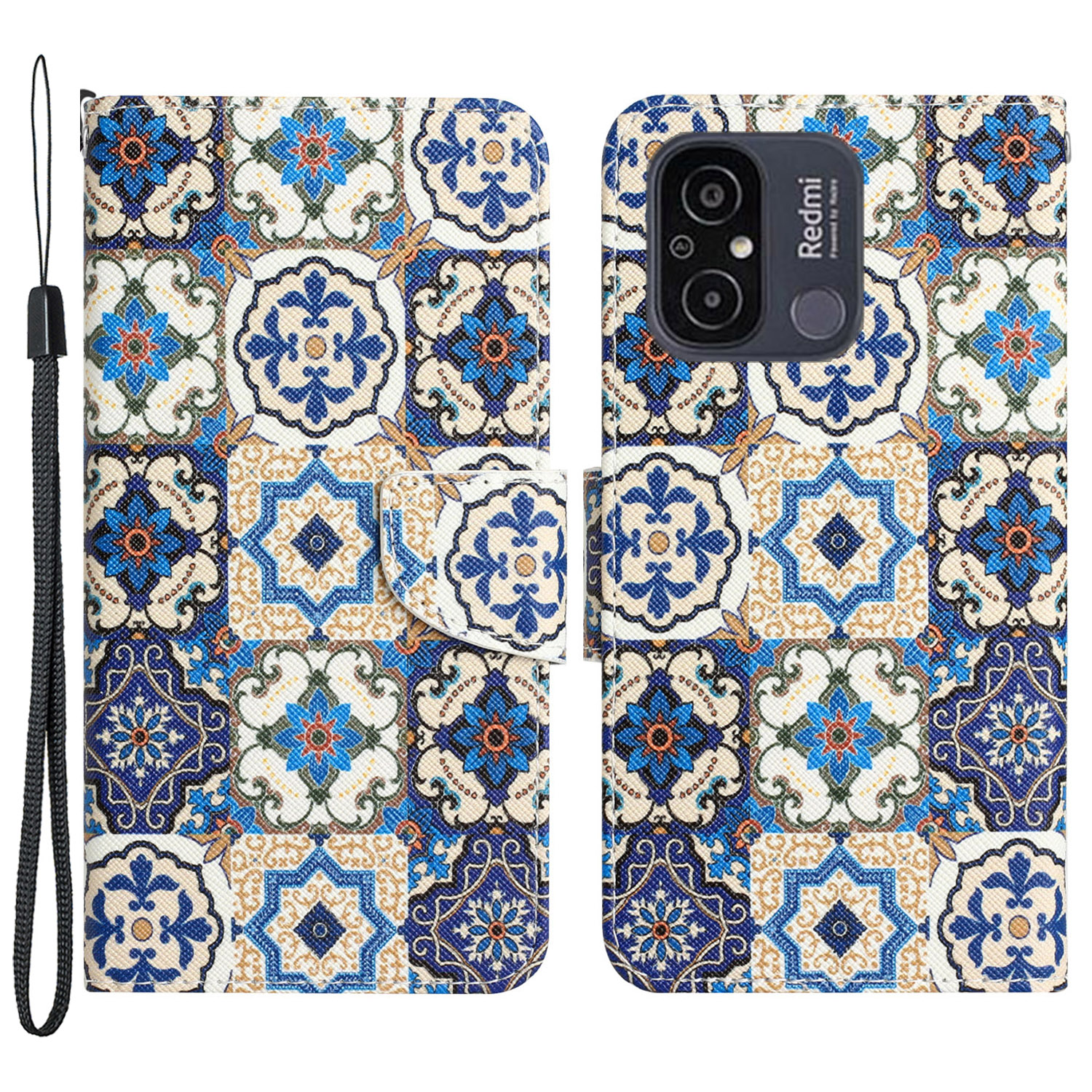 

Für Xiaomi Redmi 12C 4G PU Leder -deckungsmuster Druckbrieftasche Flip Telefon Hülle - Retro Totem, Xiaomi Redmi 12C 4G