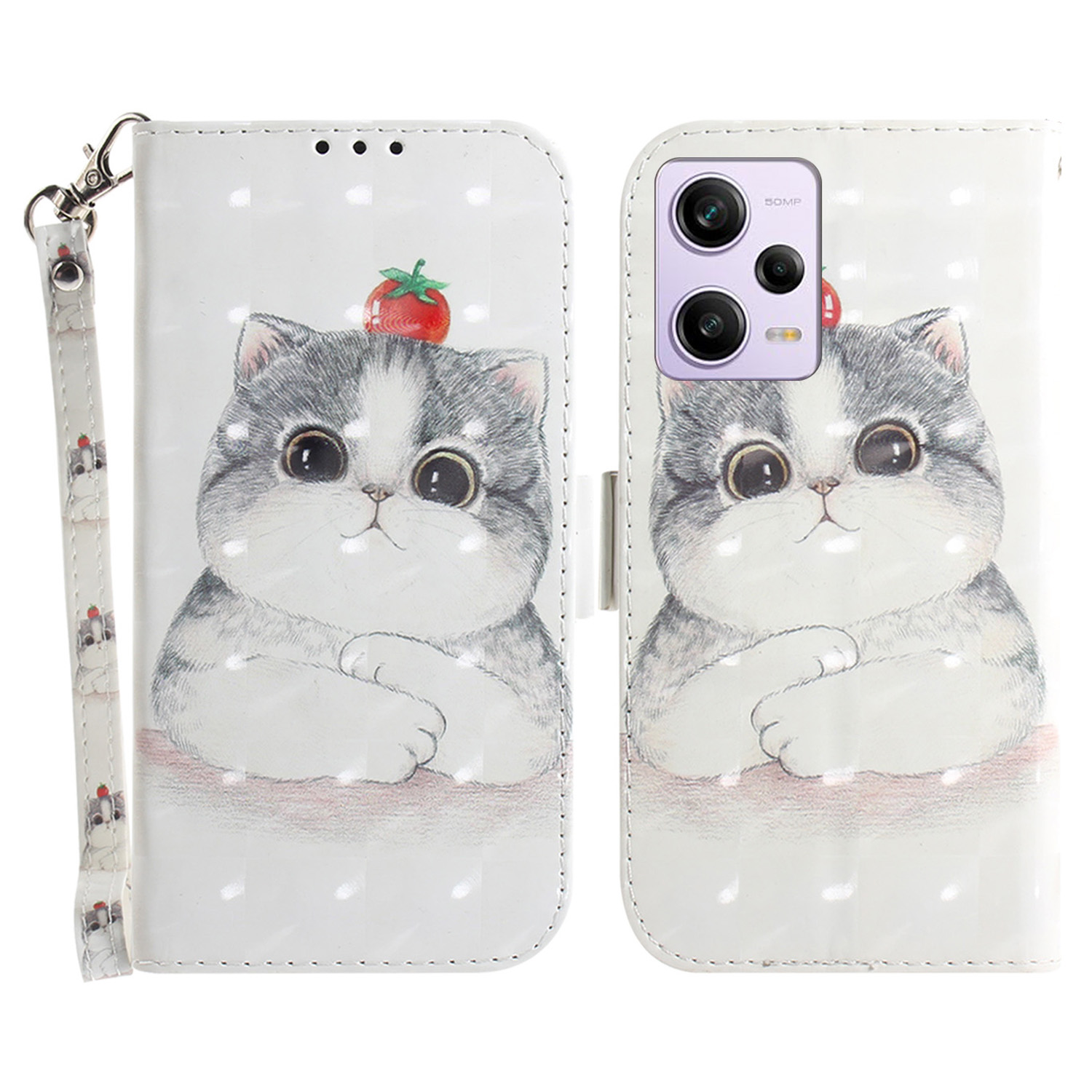 

Für Xiaomi Redmi Note 12 Pro 5G (China) / Hinweis 12 Pro 5g / Hinweis 12 Pro Speed ​​5g / Poco X5 Pro 5G PU Leather Telefon Hülle Ständer - Süße Katze, Xiaomi Redmi Note 12 Pro 5G