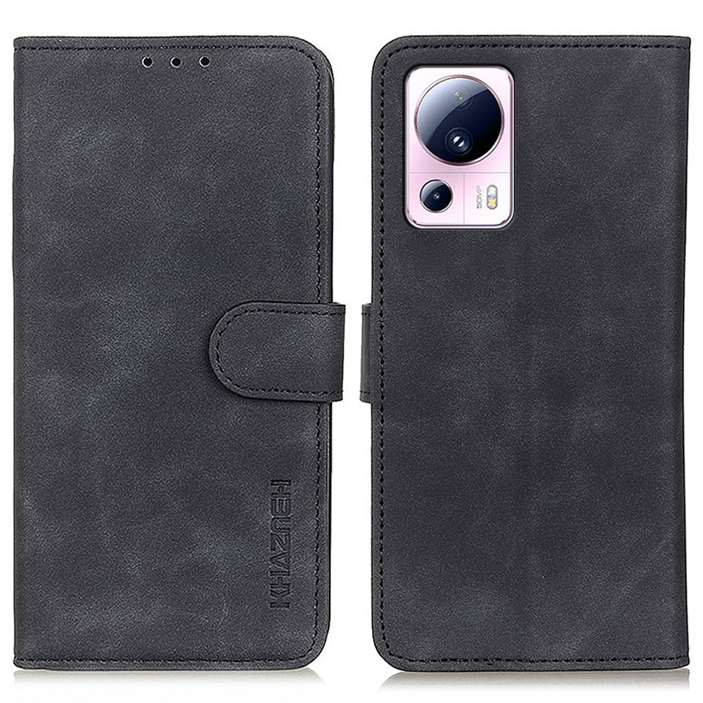 

Khazneh Für Xiaomi 13 Lite / Civi 2 5g Retro Textur Wallet Hülle PU Leder Folio Stand Magnetische Telefonabdeckung - Schwarz, Xiaomi 13 Lite