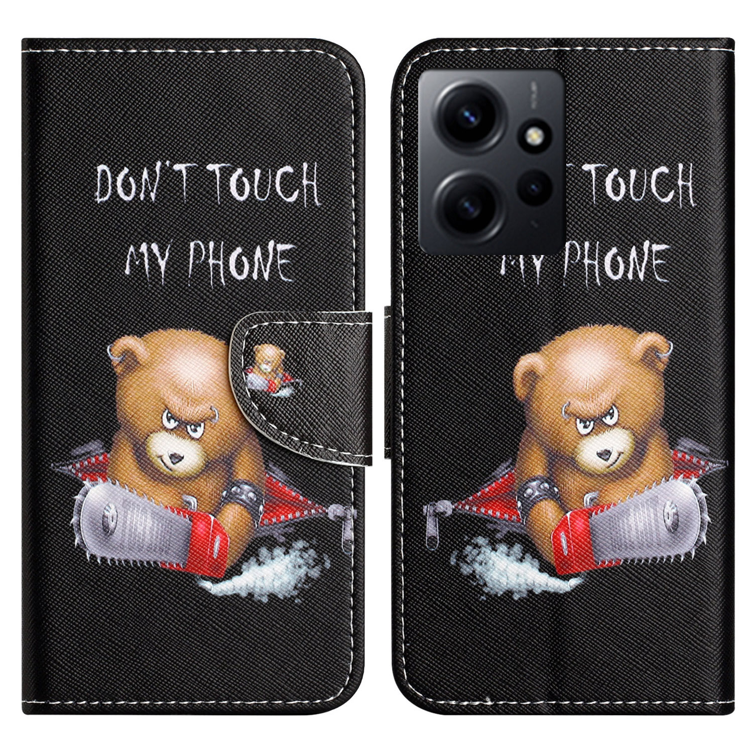 

Für Xiaomi Redmi Note 12 4G Stand Phone Leder Hülle Brieftaschenmuster Druckphase - Tragen, Xiaomi Redmi Note 12 4G