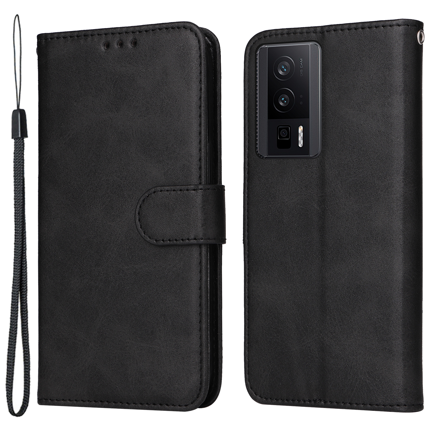 

Für Xiaomi Redmi K60 5G / K60 Pro 5G Lederschockdelie -handy -kälte Texturstand Wallet Smartphone -abdeckung - Schwarz, Xiaomi Redmi K60 5G