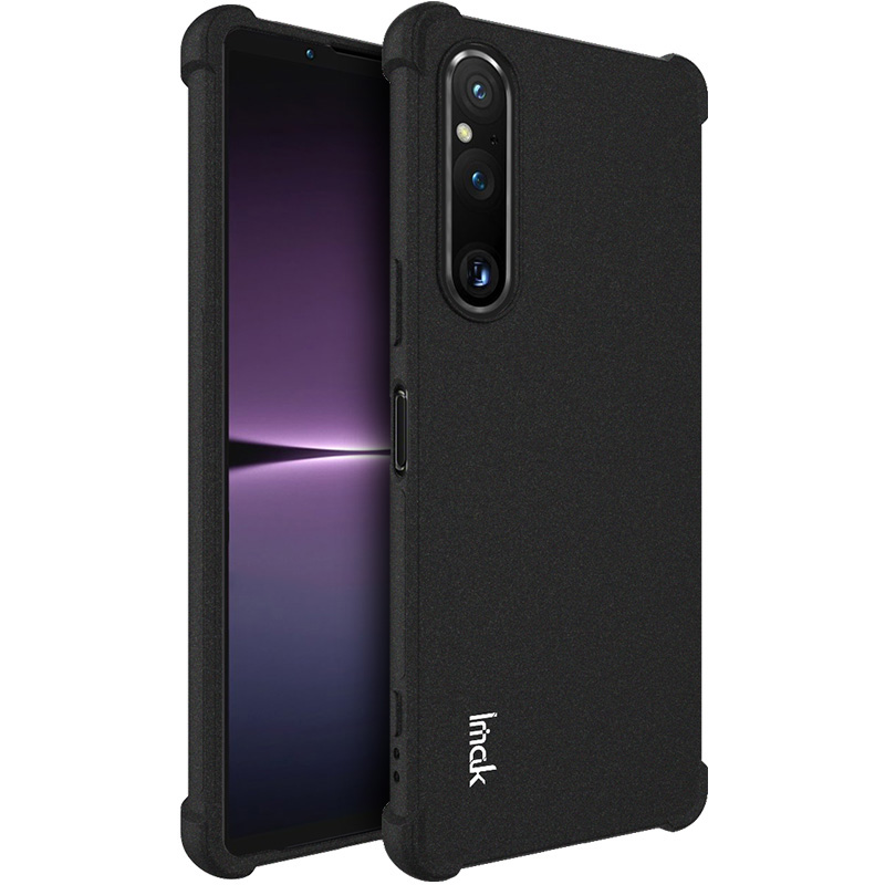 

IMAK Für Sony Xperia 1 V Mobiltelefonhülle Four Ecken Airbag Drop-proof TPU Matte Telefonabdeckung - Schwarz, Sony Xperia 1 V