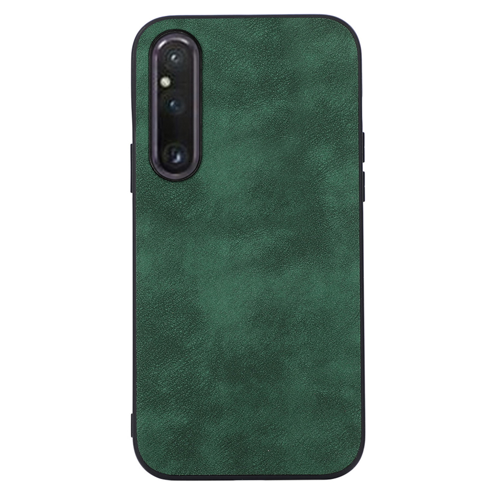 

Für Sony Xperia 1 V Telefonschale Strukturierte PU -leder -pc+tpu -protektorabdeckung - Grün, Sony Xperia 1 V