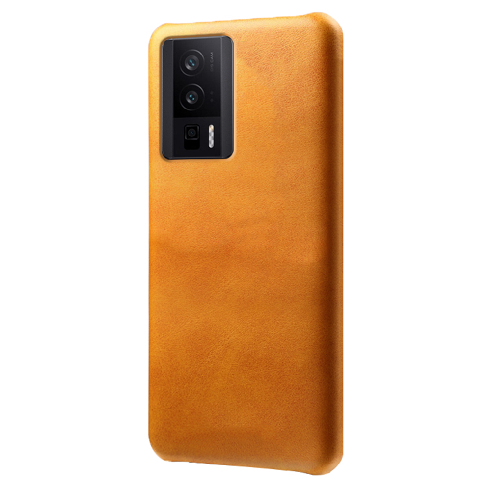 

Für Xiaomi Redmi K60 5G / K60 Pro 5G PU Leder Beschichtete PC -telefonhülle Kälbertextur Schockdcoverabdeckung - Orange, Xiaomi Redmi K60 5G