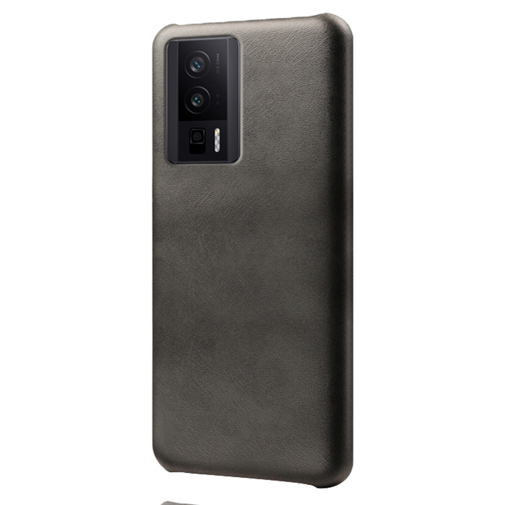 

Für Xiaomi Redmi K60 5G / K60 Pro 5G PU Leder Beschichtete PC -telefonhülle Kälbertextur Schockdcoverabdeckung - Schwarz, Xiaomi Redmi K60 5G