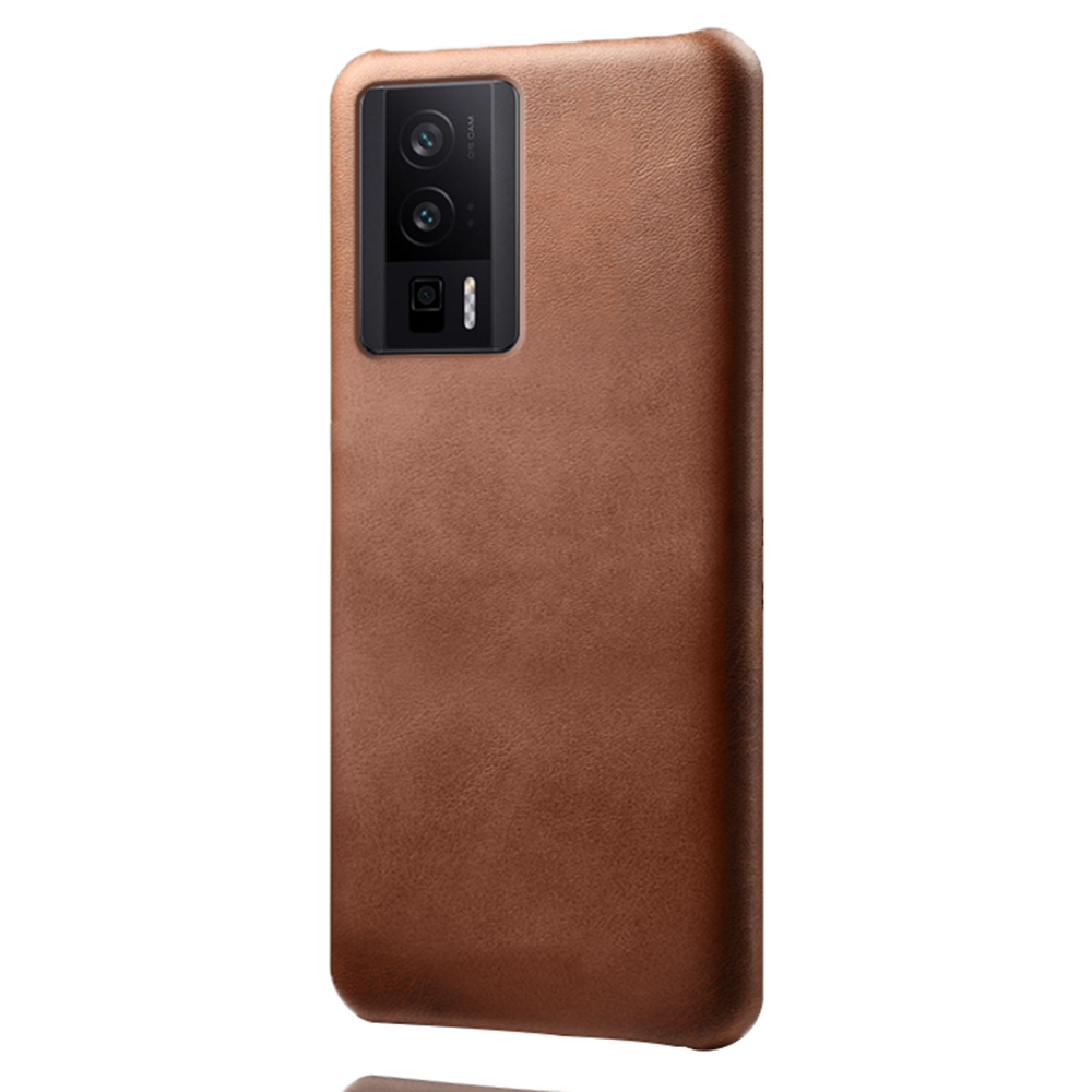 

Für Xiaomi Redmi K60 5G / K60 Pro 5G PU Leder Beschichtete PC -telefonhülle Kälbertextur Schockdcoverabdeckung - Braun, Xiaomi Redmi K60 5G