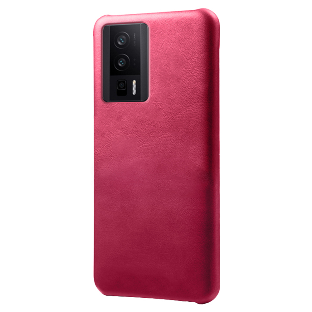 

Für Xiaomi Redmi K60 5G / K60 Pro 5G PU Leder Beschichtete PC -telefonhülle Kälbertextur Schockdcoverabdeckung - Rose, Xiaomi Redmi K60 5G