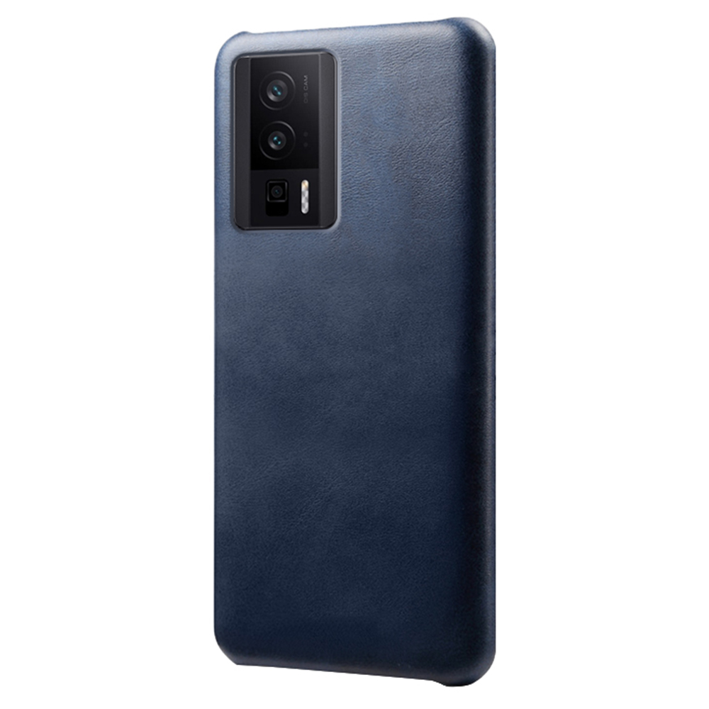 

Für Xiaomi Redmi K60 5G / K60 Pro 5G PU Leder Beschichtete PC -telefonhülle Kälbertextur Schockdcoverabdeckung - Blau, Xiaomi Redmi K60 5G