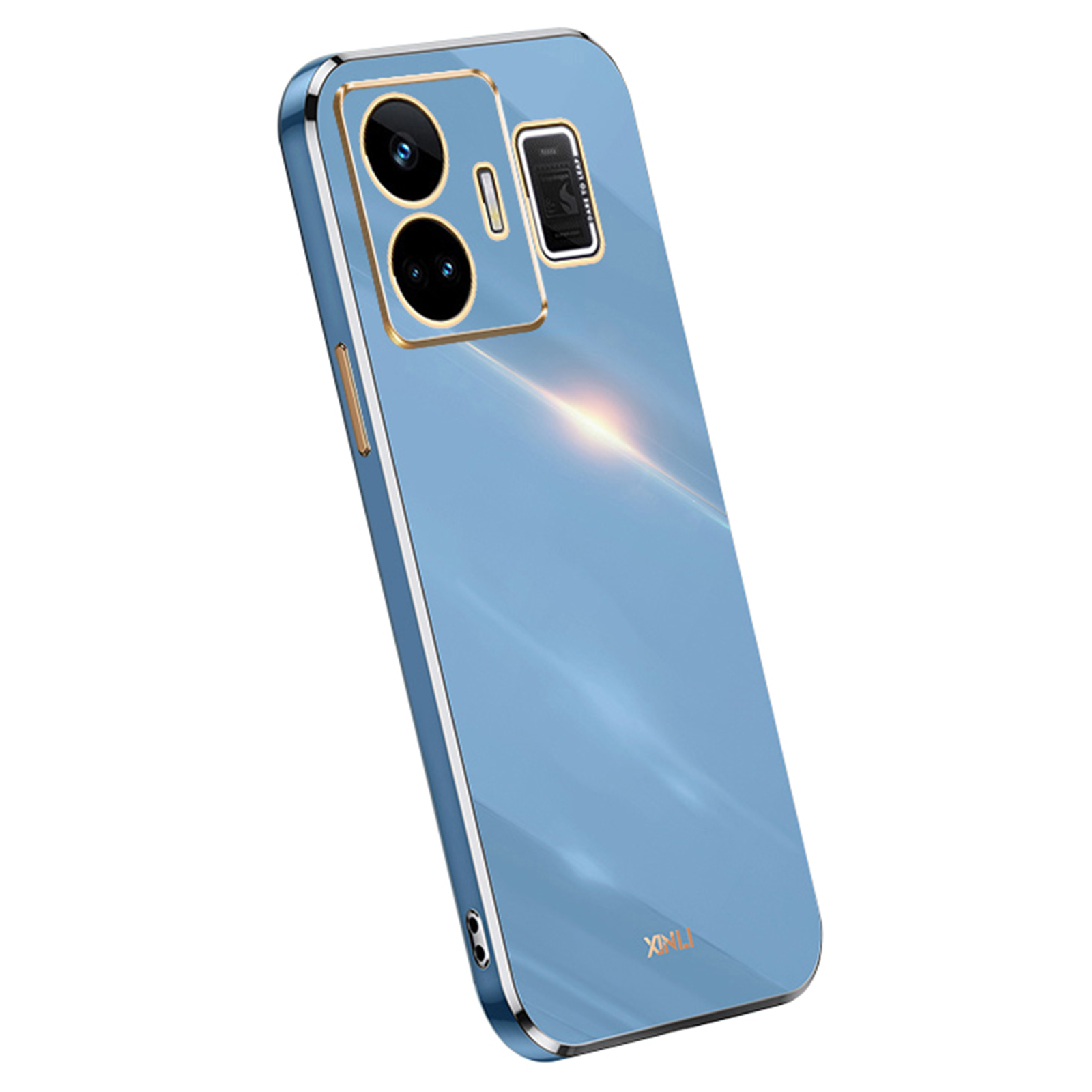 

Xinli Für Realme GT Neo 5 5G -telefon TPU -hülle Elektroplatte Telefonabdeckung Mit Vollkamera -objektivschutz - Blau, Realme GT Neo 5 5G