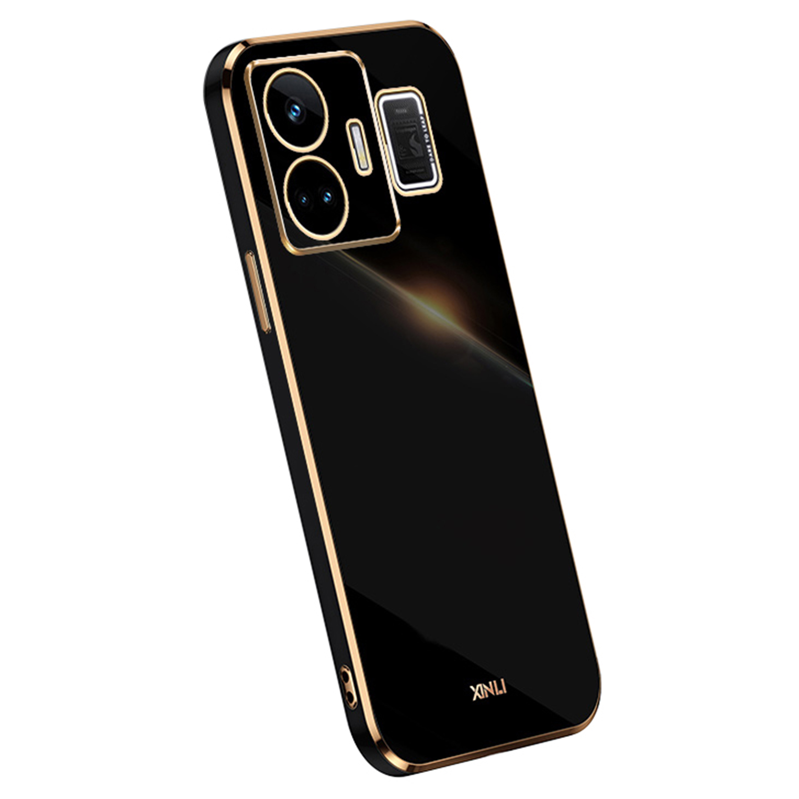 

Xinli Für Realme GT Neo 5 5G -telefon TPU -hülle Elektroplatte Telefonabdeckung Mit Vollkamera -objektivschutz - Schwarz, Realme GT Neo 5 5G