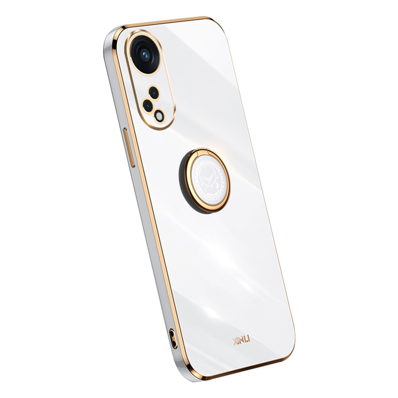 

Xinli Für Oppo Reno8 T 5g / A1 Pro 5G Ringhalter Kickstand Phone Hülle Elektroplatten TPU -abdeckung - Weiss, Oppo Reno8 T 5G