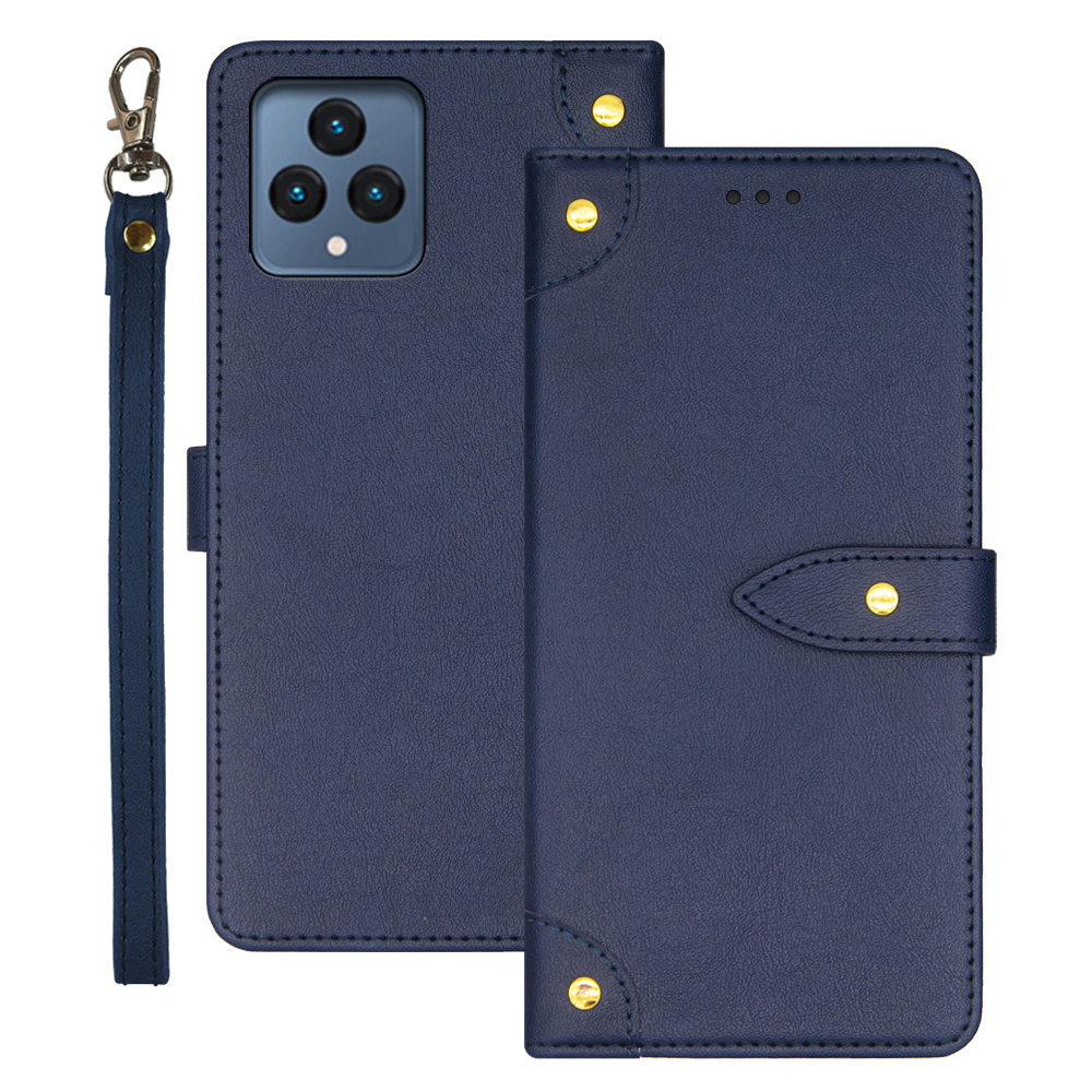 

IDEWEI Für T-Mobile Revvl 6 5G Leder-telefonhülle Mit Kartensteckplätzen Stehen Mobile Schutzhelfer - Blau, T-Mobile REVVL 6 5G