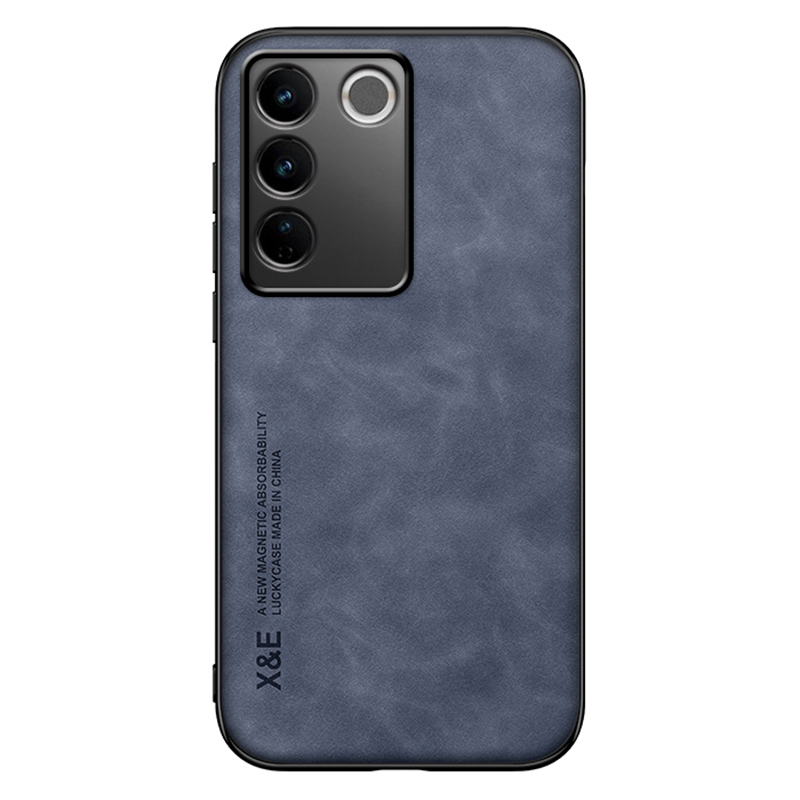 

x & e Skin-touch-telefonhülle Für Vivo S16 PU Leder TPU Pc-abdeckung Eingebauter Magnethalter Metallblech - Blau, vivo S16