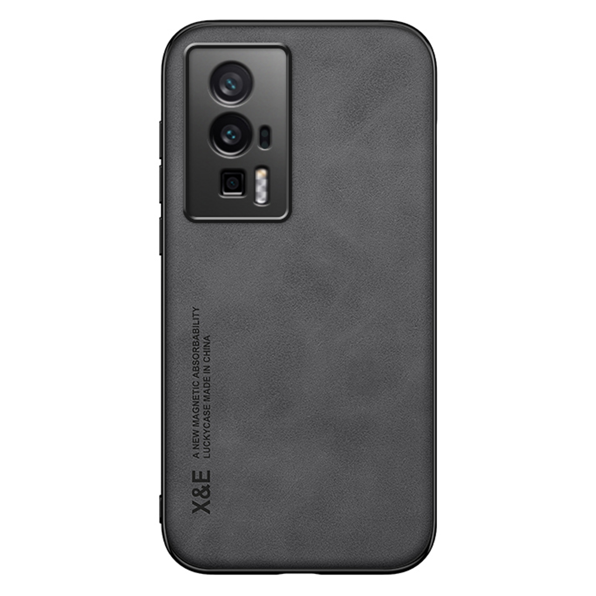 

x & e Für Xiaomi Redmi K60 5G / K60 Pro 5G Telefonhülle PU Leder Tpu-pc-deckung Haut-touch Slim Case - Dunkelgrau, Xiaomi Redmi K60 5G