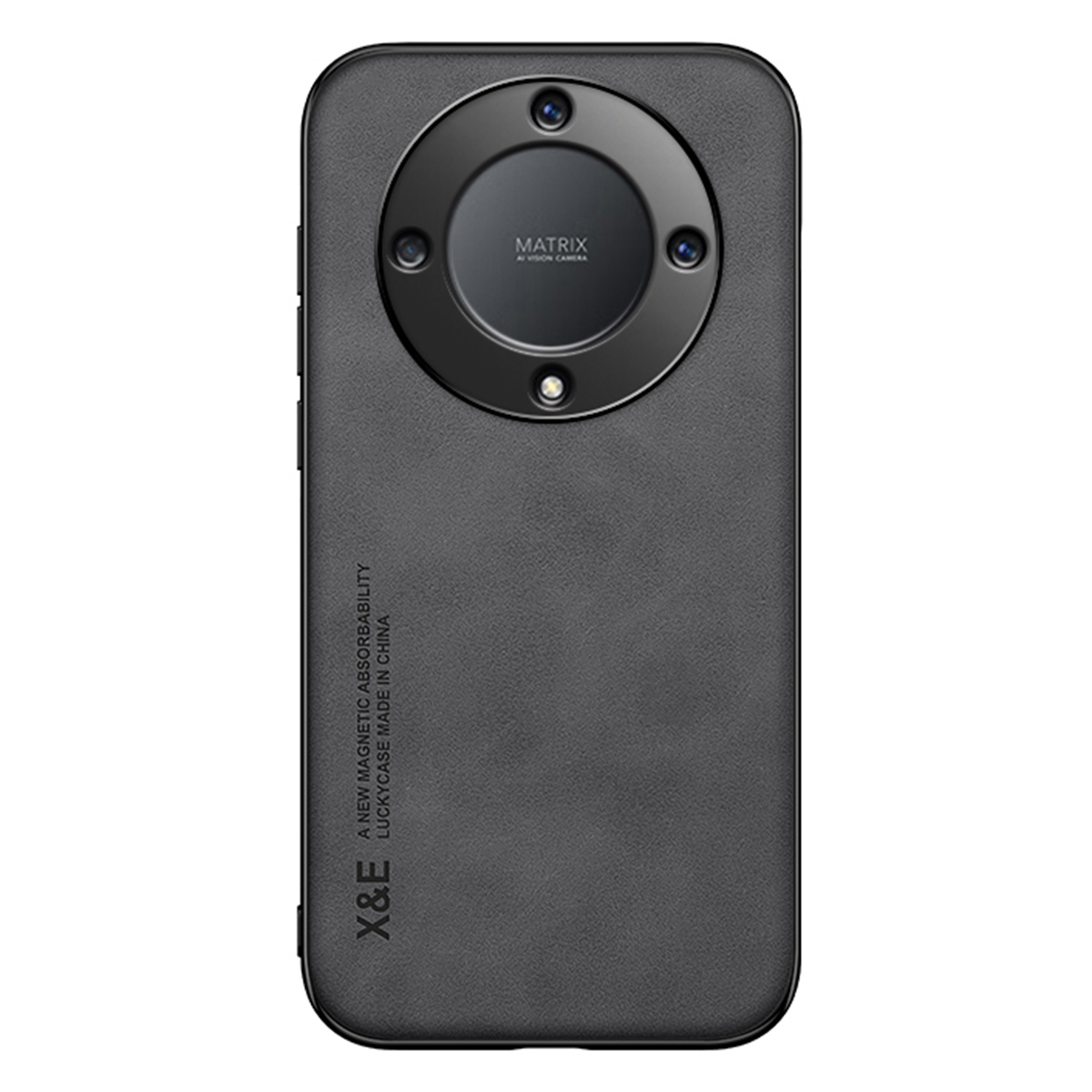 

x & e Skin-Touch Stoßdämpfer Hülle Für Ehren X9a 5G Slim Telefon Hülle PU Leder TPU Pc-abdeckung - Dunkelgrau, Honor X9a 5G
