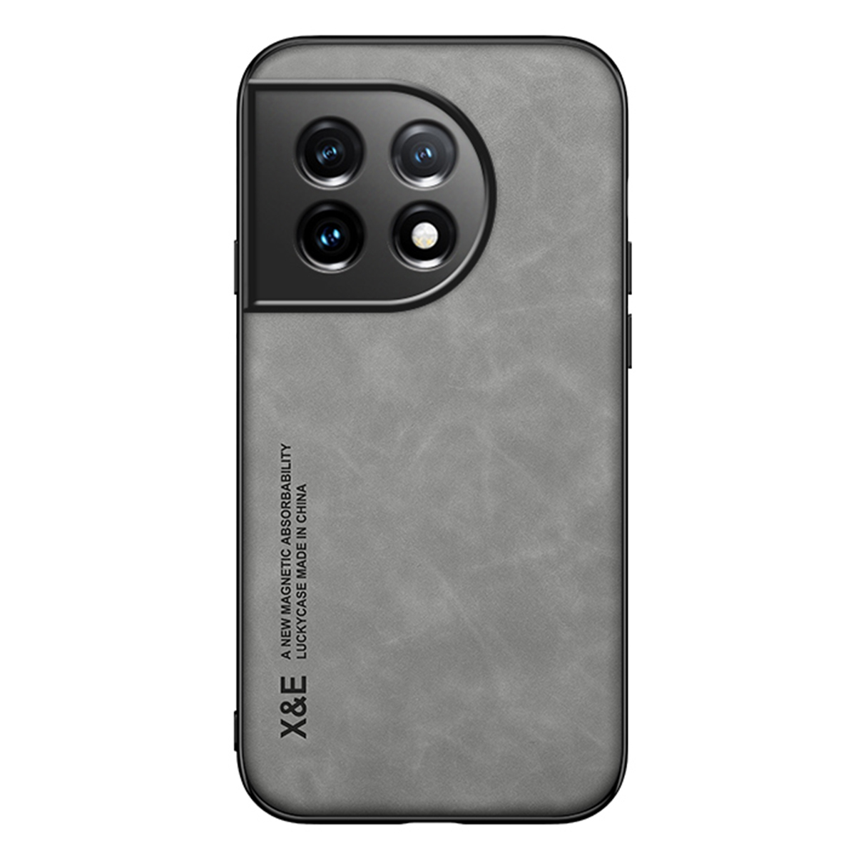 

x & e Skin-touch-telefonhülle Für OnePlus 11 5G Protective Cover PU Leder Tpu-pc-abdeckung Schlankes Gehäuse - Hellgrau, OnePlus 11 5G