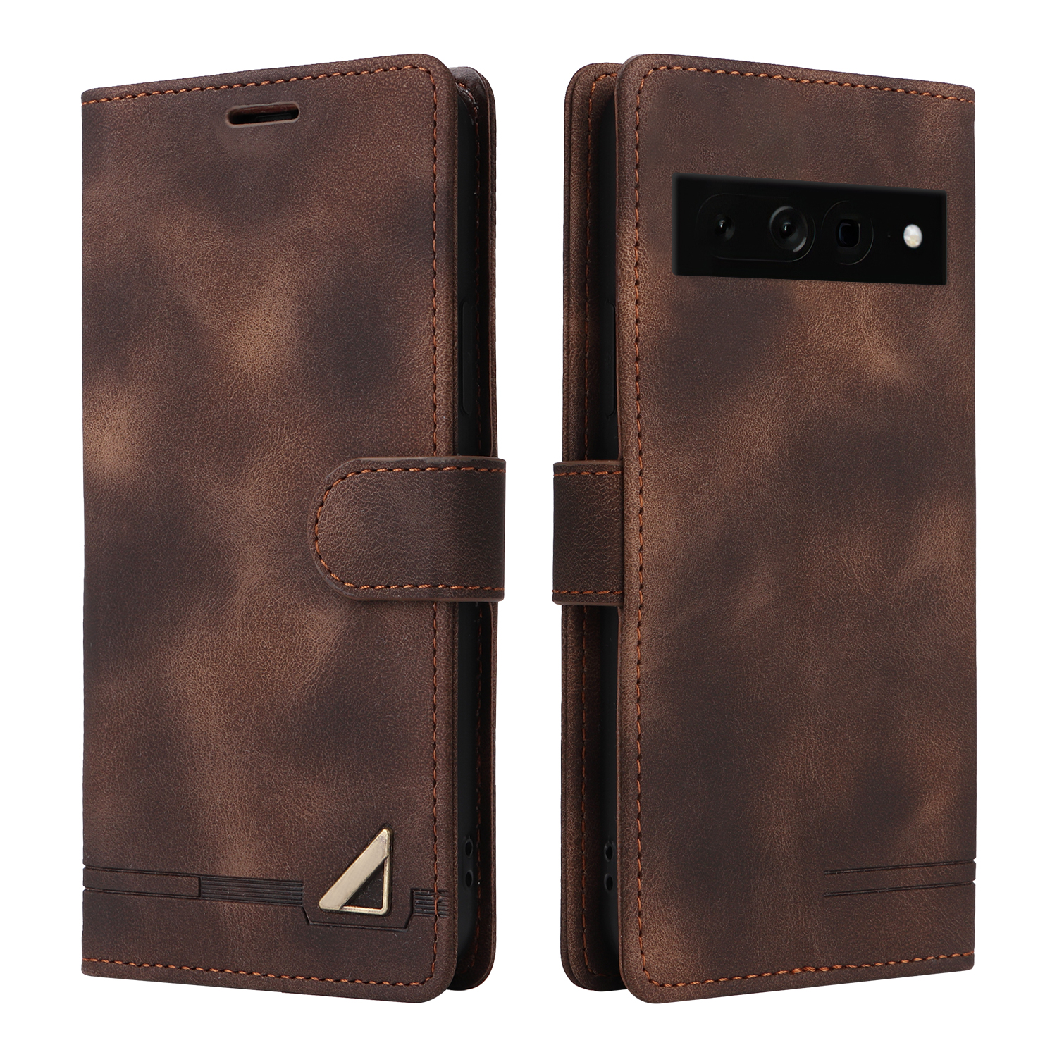 

007 Serie PU Leather Hülle Für Google Pixel 7 Pro 5g, TPU Inner Shell Skin-touch Wallet Flip Ständer Telefonabdeckung - Braun, Google Pixel 7 Pro 5G