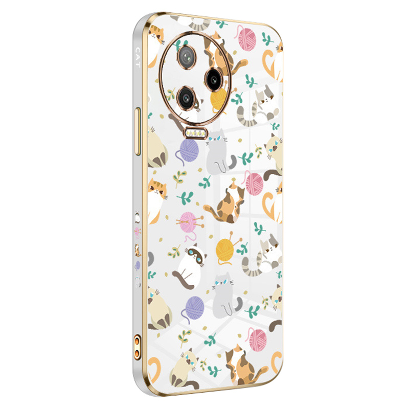 

Rzants Für Infinix Note 12 Pro 4G Garnkugel -katzenmuster Telefonhülle Elektroplating Rahmen Telefon TPU -abdeckung - Weiss, Infinix Note 12 Pro 4G