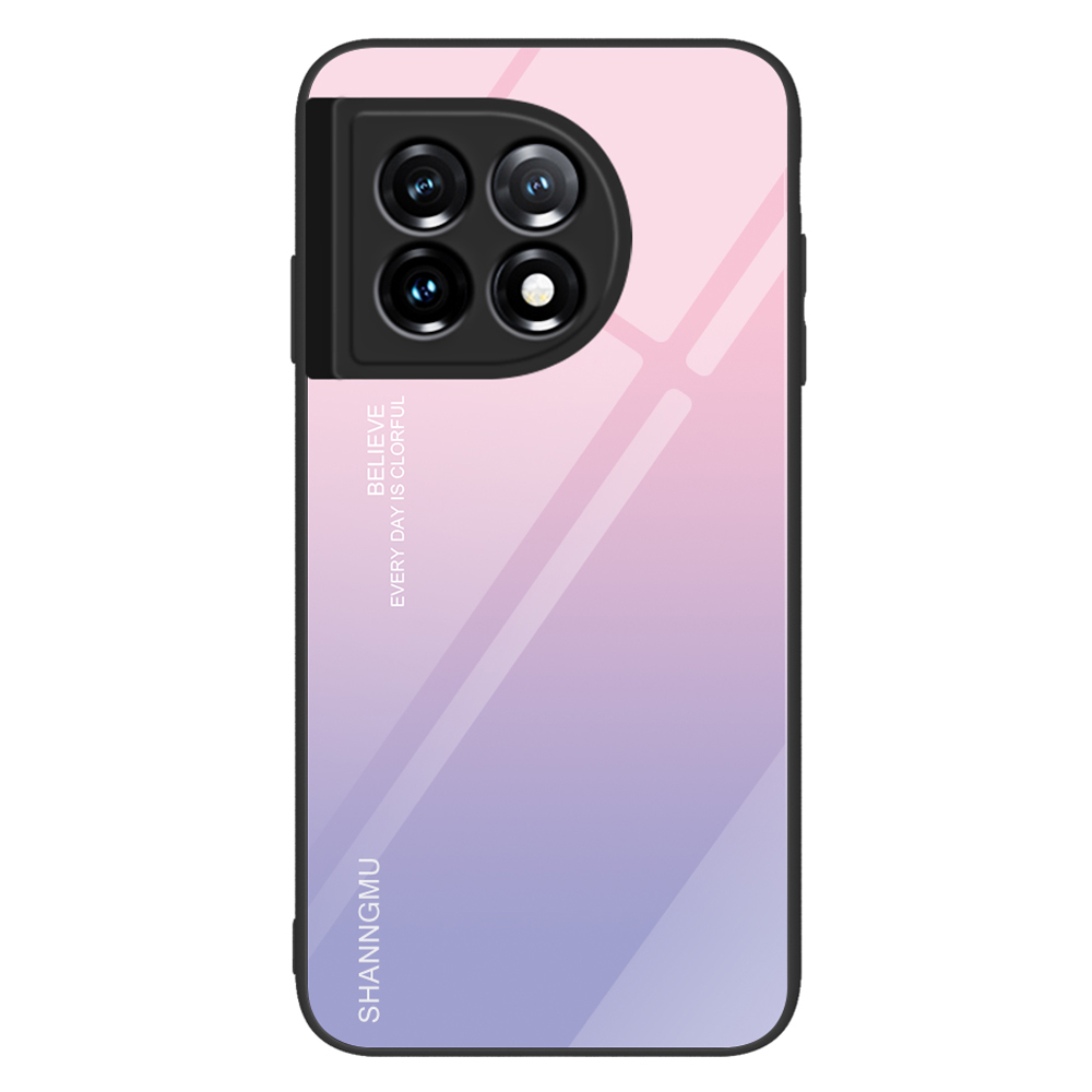 

Für OnePlus 11 5g-musterdruckendruck Anti-kratzer-telefonhülle Temperierte Glas+pc+tpu-mobiltelefonabdeckung - Gradient Pink Purpur, OnePlus 11 5G