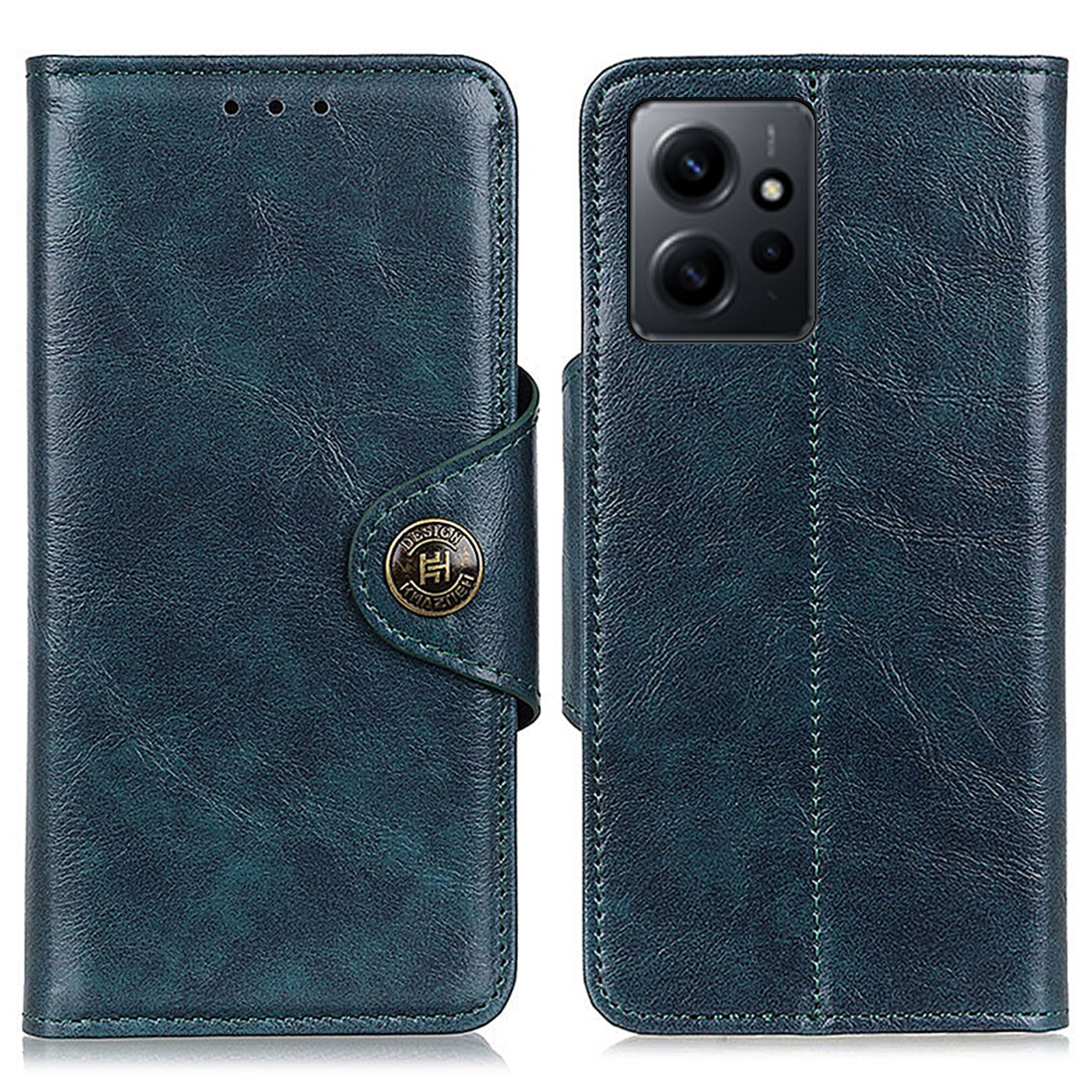 

Khazhen Für Xiaomi Redmi Note 12 4G Wallet Stand Phone Hülle Leder+tpu -handyabdeckung - Blau, Xiaomi Redmi Note 12 4G