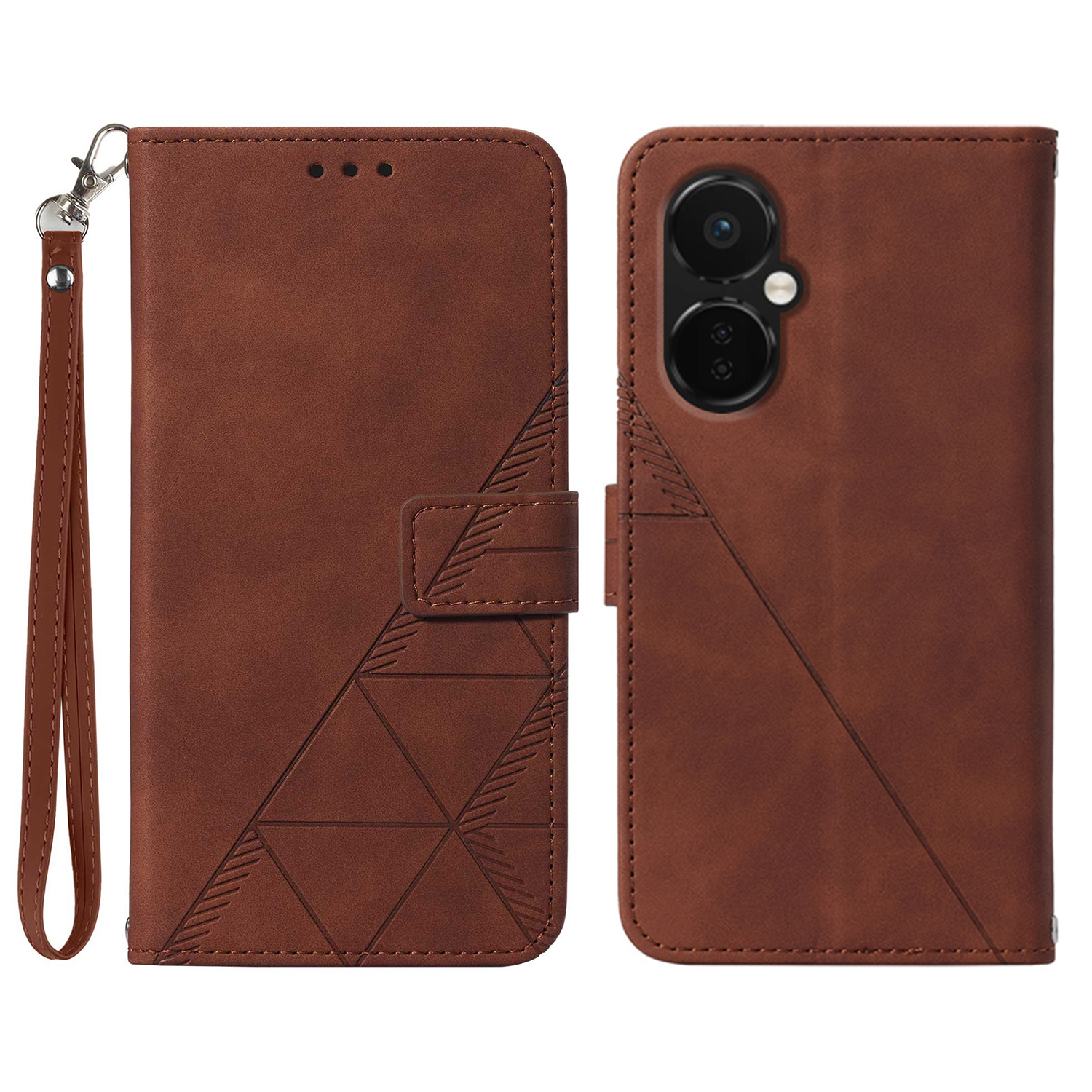 

Schocksicherer Koffer Für OnePlus Nord CE 3 PU Lederabdeckung YB Spürung Serie-1 Eingeprägte Telefonschale - Braun, OnePlus Nord CE 3 Lite 5G