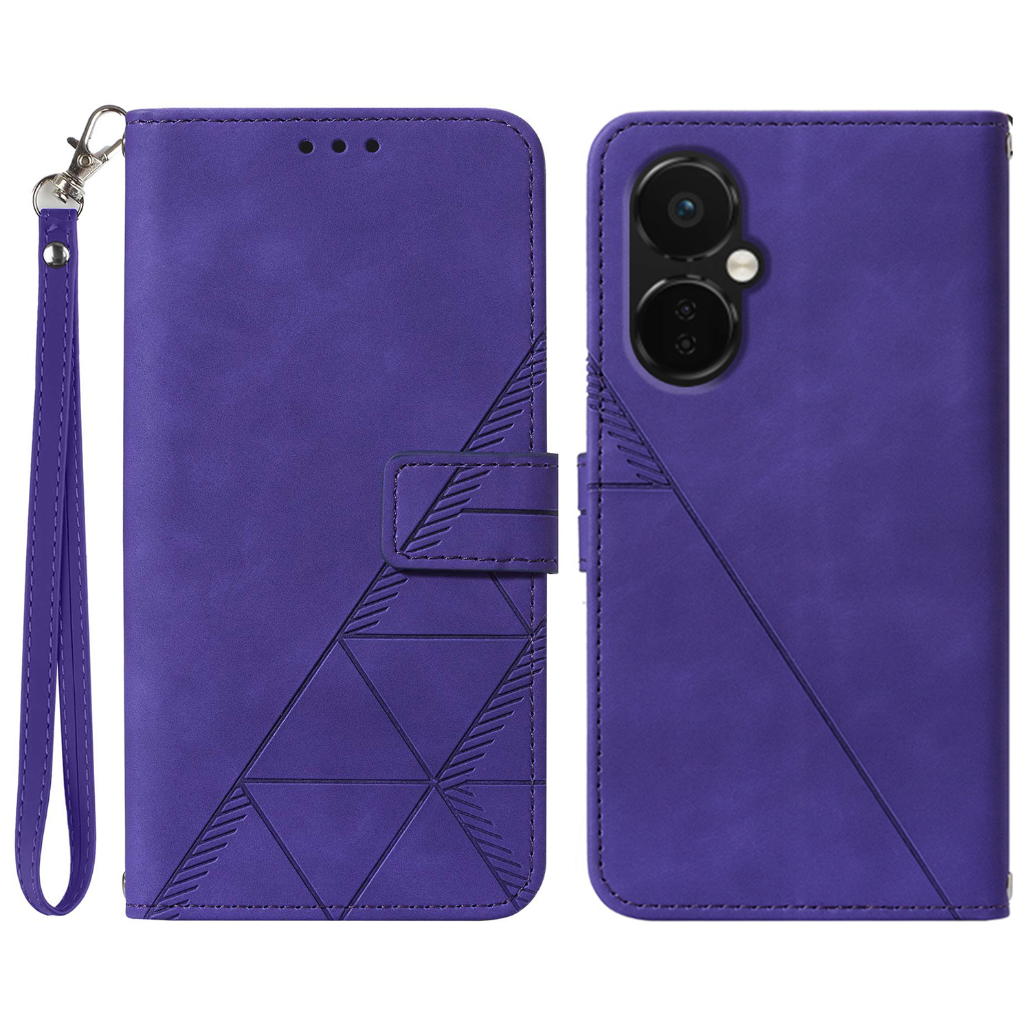 

Schocksicherer Koffer Für OnePlus Nord CE 3 PU Lederabdeckung YB Spürung Serie-1 Eingeprägte Telefonschale - Lila, OnePlus Nord CE 3 Lite 5G