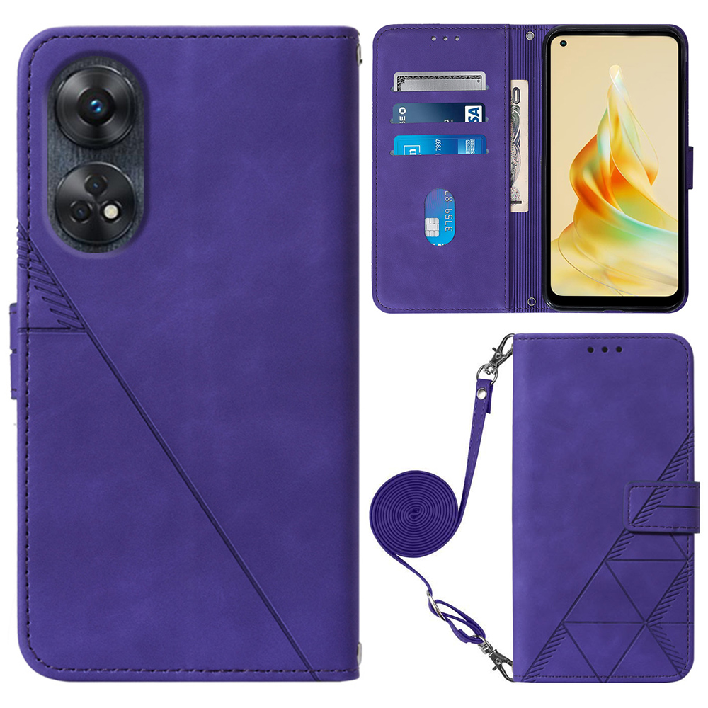 

Yb-printing-serie-2 Für Oppo Reno8 T 4G Leder Fall-profis-deckungsabdeckung Phone Hülle Hülle - Lila, Oppo Reno8 T 4G