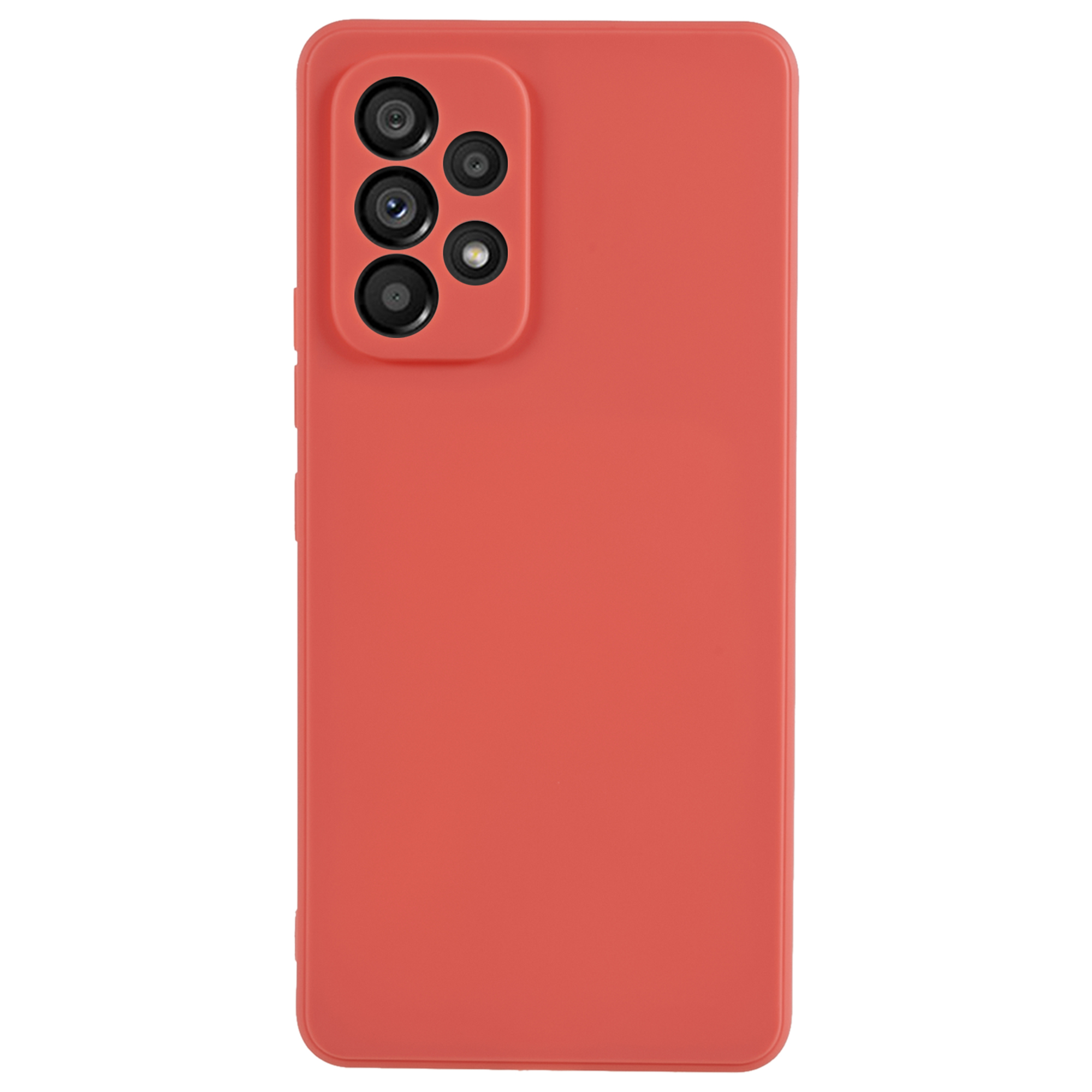 

Für Samsung Galaxy A53 5G Objektiv Präziser Ausschnitt Zurück -deckung Gerade Kante Flexible TPU -telefonhülle - Hawthornrot, Samsung Galaxy A53 5G