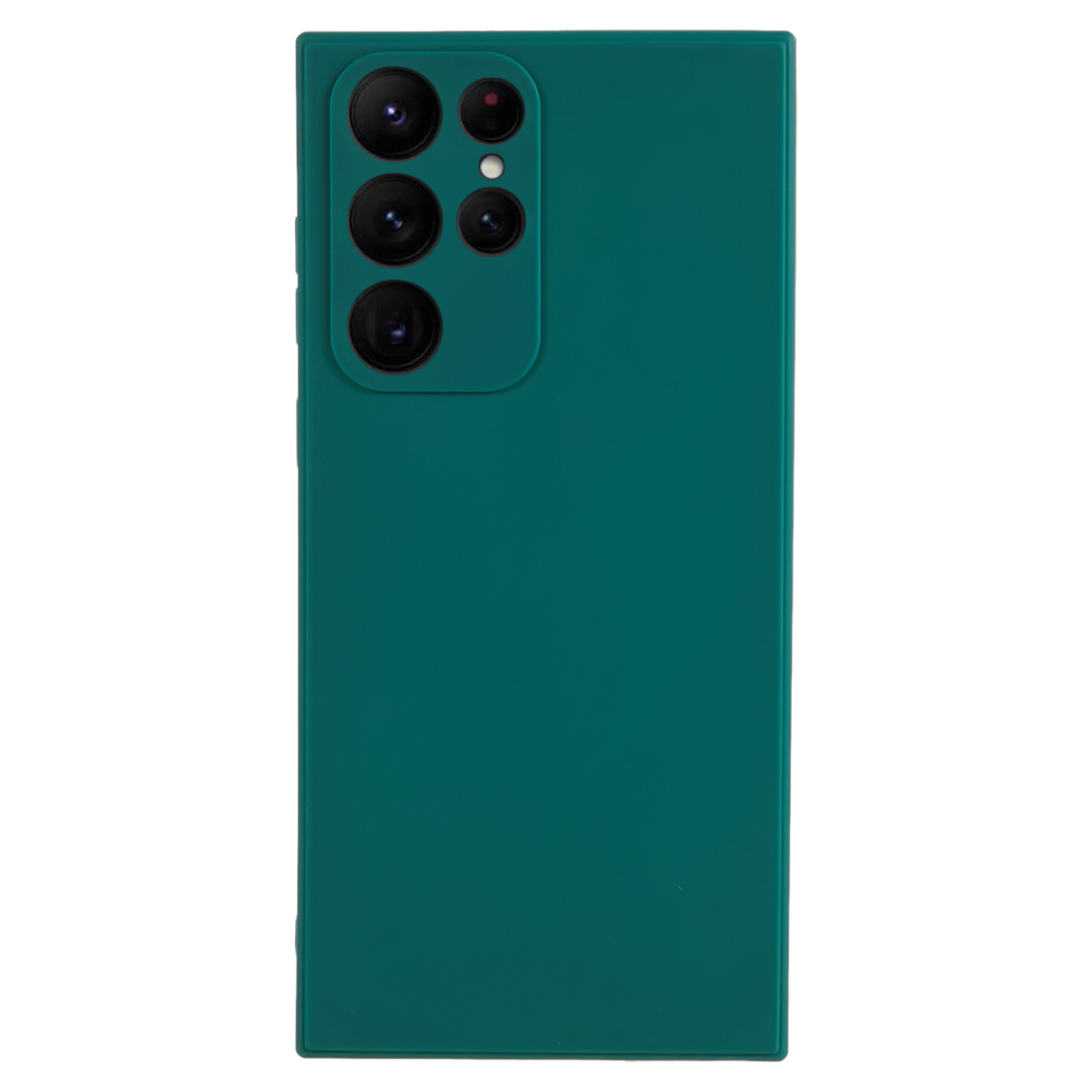 

Für Samsung Galaxy S22 Ultra 5G Gerade Kante TPU -abdeckobjektiv Präziser Ausschnitt Süßigkeitenfarbenfarbe Telefonhülle - Armeegrün, Galaxy S22 Ultra 5G