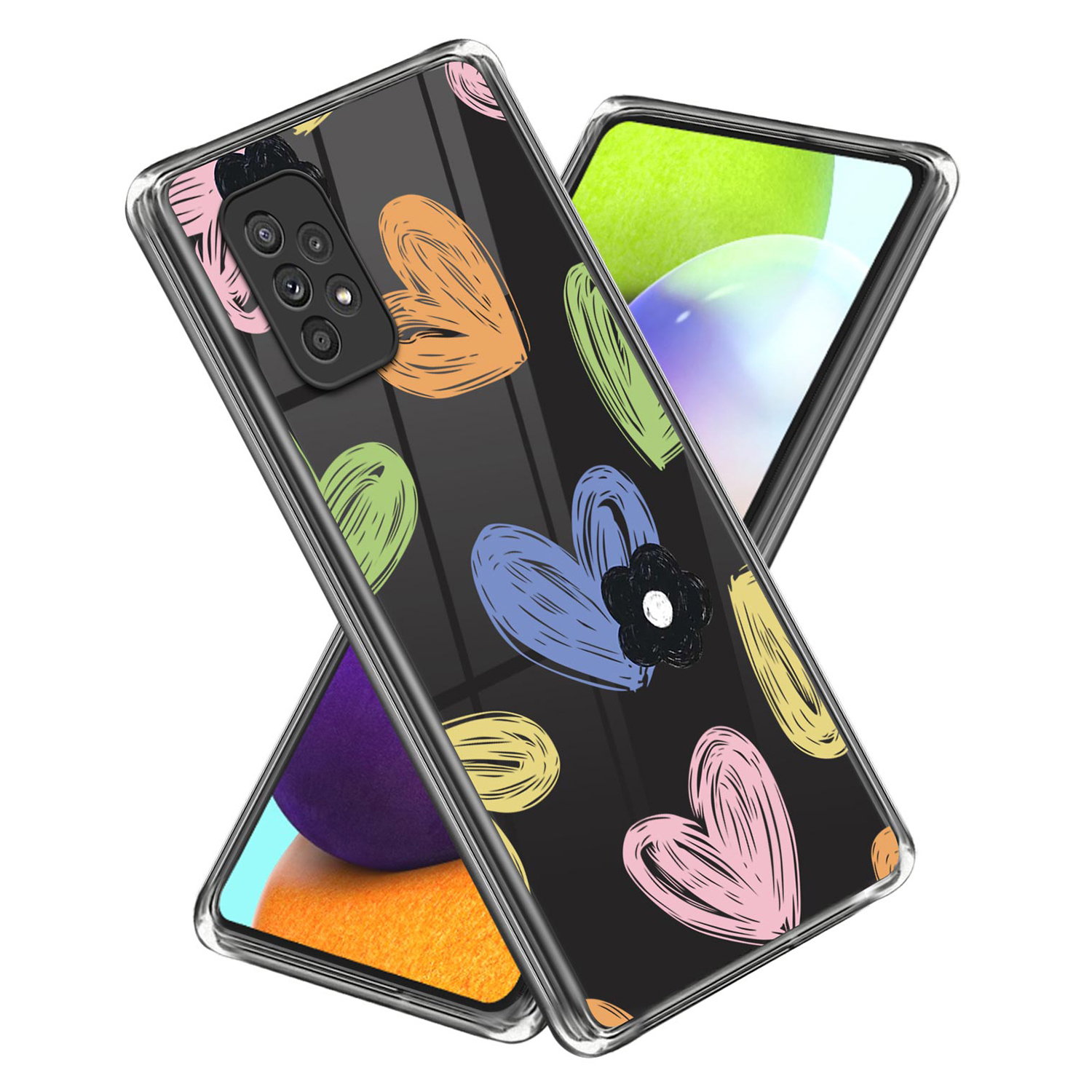 

Für Samsung Galaxy A33 5G TPU Phone Case Drop Protection Muster Drucken Rückdeckabdeckung - Farbenfrohe Liebe, Samsung Galaxy A33 5G