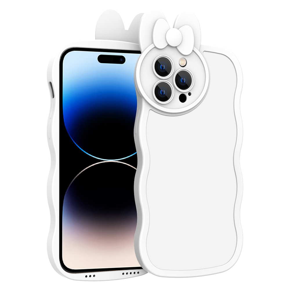 

Für Iphone 14 Pro Max Süße Kaninchen-form Flüssigsiegel - Weiss, iPhone 14 Pro Max