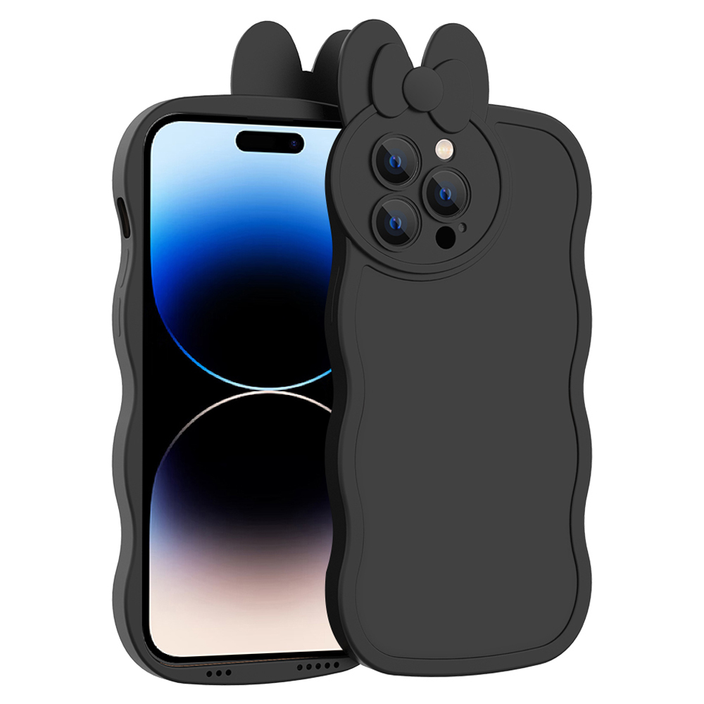 

Für Iphone 14 Pro Max Süße Kaninchen-form Flüssigsiegel - Schwarz, iPhone 14 Pro Max