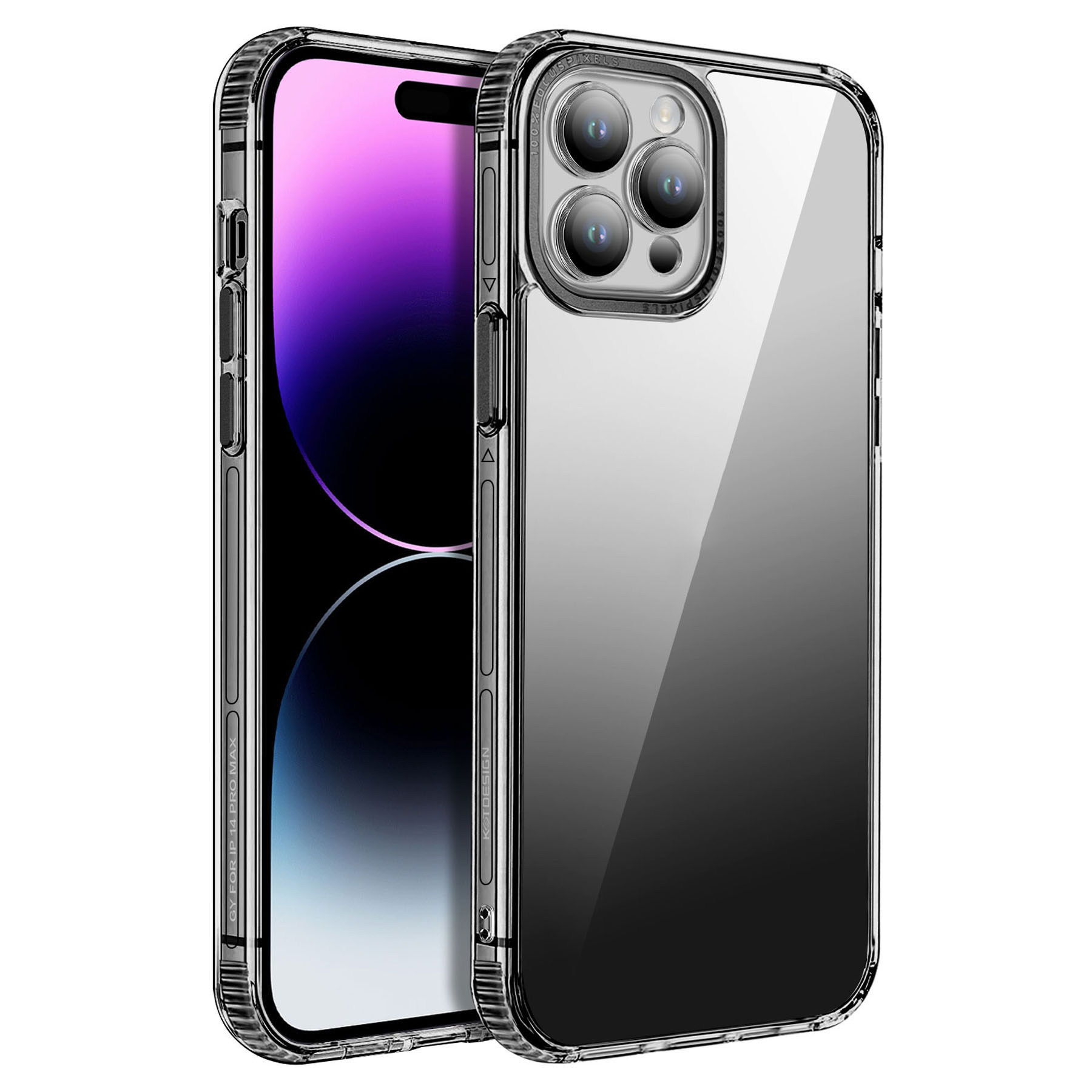 

Kstdesign Acryl-tpu-hülle Für Iphone 14 Pro Anti-Drop Slim Phone Hülle Mit Glaslinsenschutzschutz - Schwarz, iPhone 14 Pro