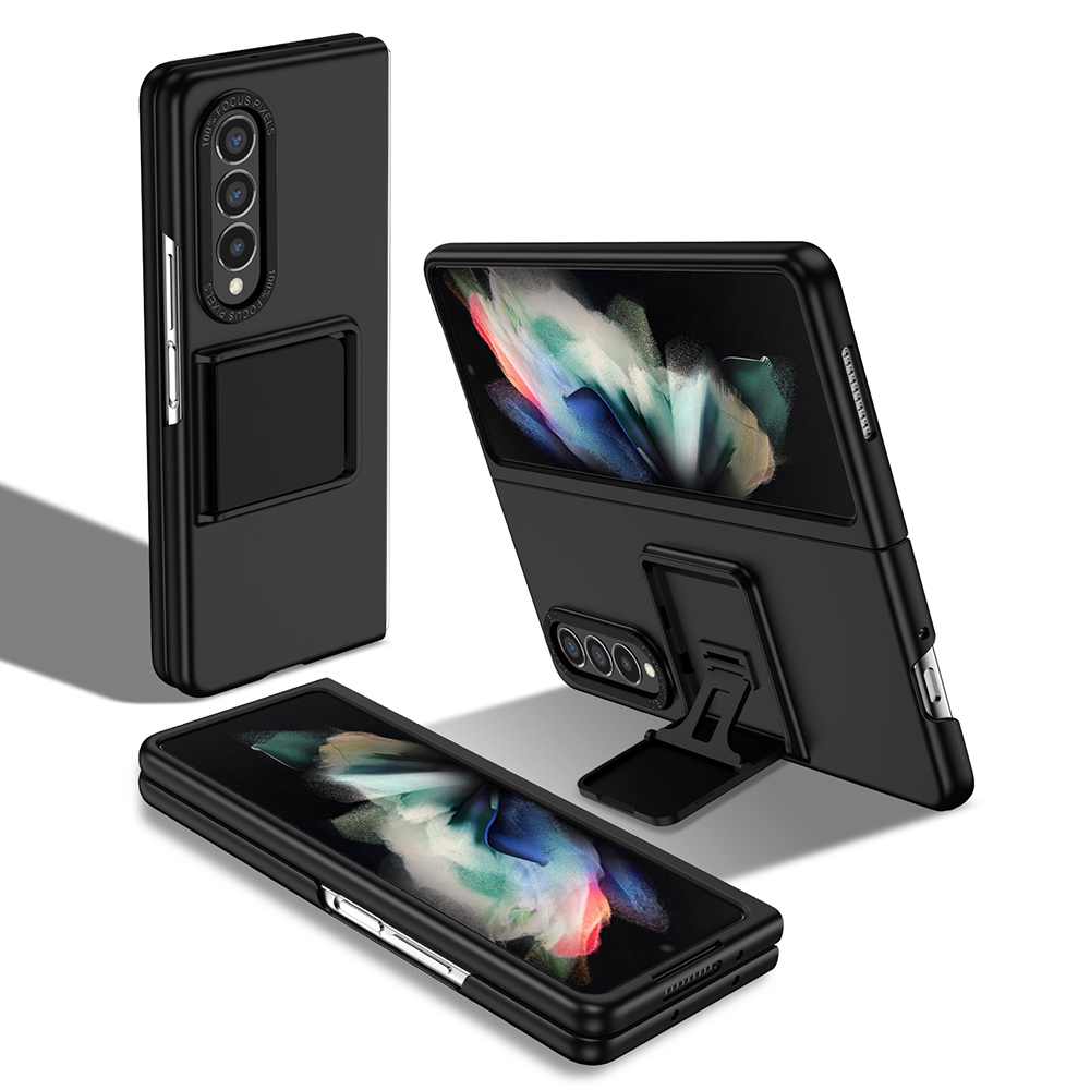 

Schutzhülle Für Samsung Galaxy Z Fold3 5G Hard PC Case Anti-kratzer-telefonabdeckung Mit Kickstand - Schwarz, Galaxy Z Fold3 5G