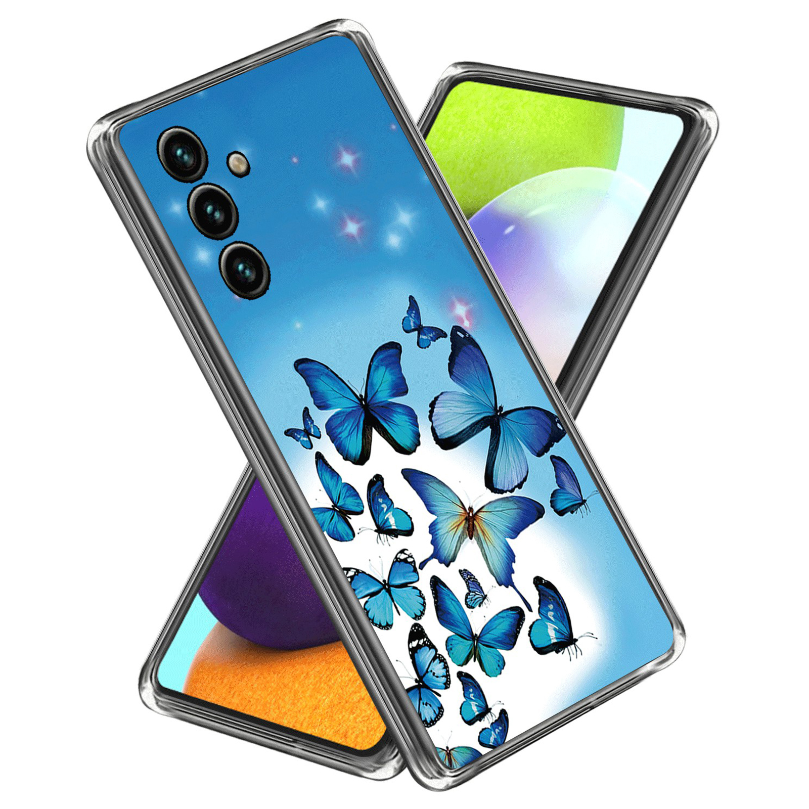 

Stoßdämpfer Hülle Für Samsung Galaxy M54 5G Telefonhülle Musterdruck IMD TPU Slim Cover - Blaue Schmetterlinge, Galaxy M54 5G